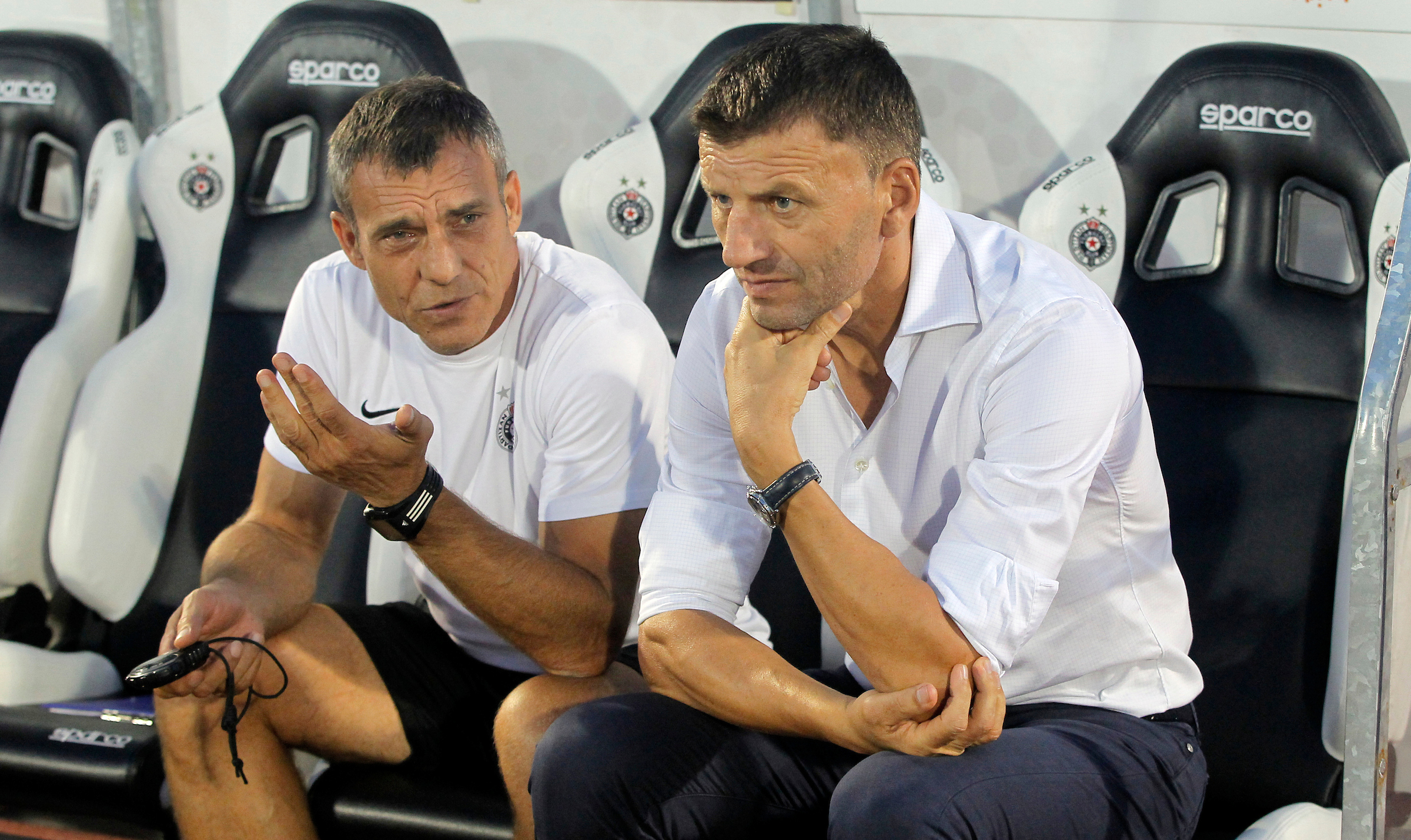 Goran Pandurovic head coach Miroslav Djukic Partizan - Vozdovac Superliga Super liga Srbije 9.8.2017. Beograd, Srbija, 9. Avgust 2017. (credit image &amp; photo: Pedja Milosavljevic / STARSPORT)