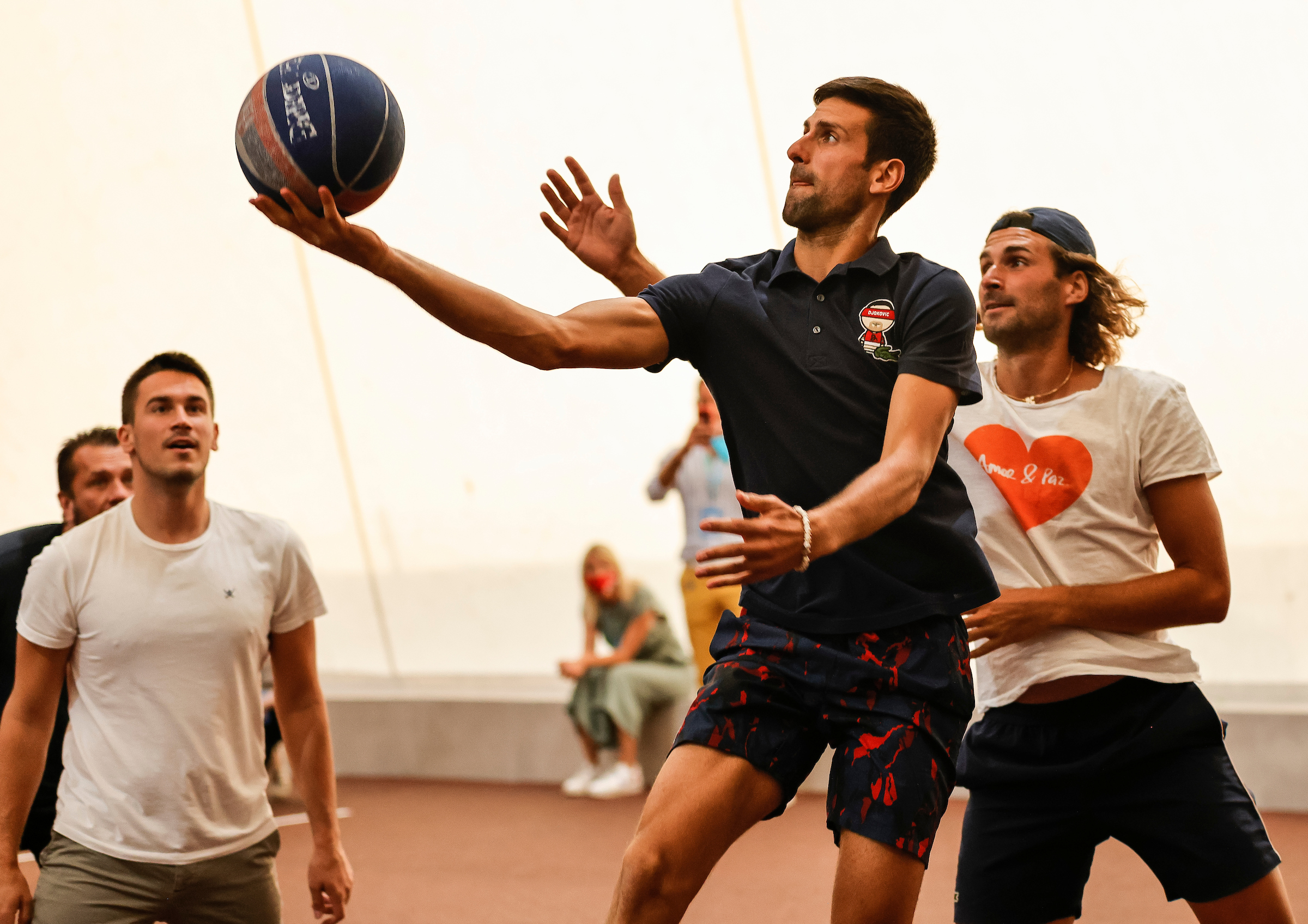 Novak Djokovic Djordje Djokovic and Marko Djokovic play games 
Tennis-ATP 250 Belgrade Open 2021
Beograd, 23.05.2021.
foto: Srdjan StevanovicStarsportphoto ©