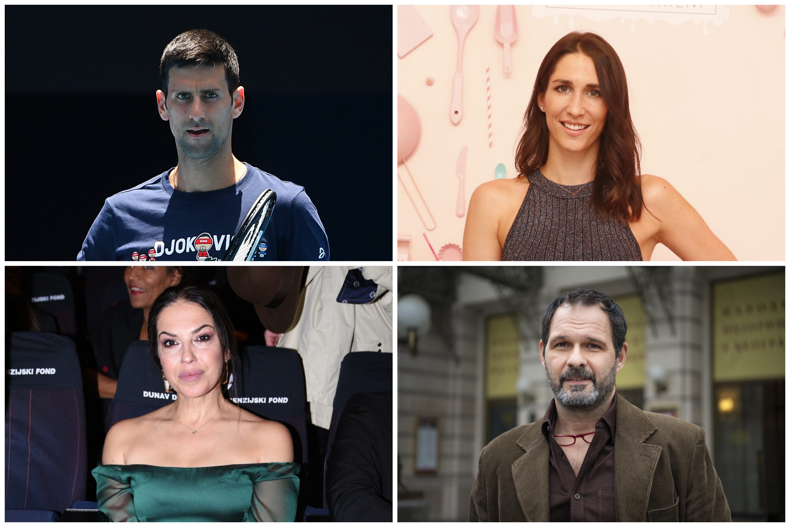 Novak Đoković, Novak Djoković, Jelisaveta Orašanin, Nataša Ninković i Aleksandar Srećković Kubura, kombo Foto: EPA-EFE/JAMES ROSS/Vesna Lalić/Dragan Mujan/Nova.rs