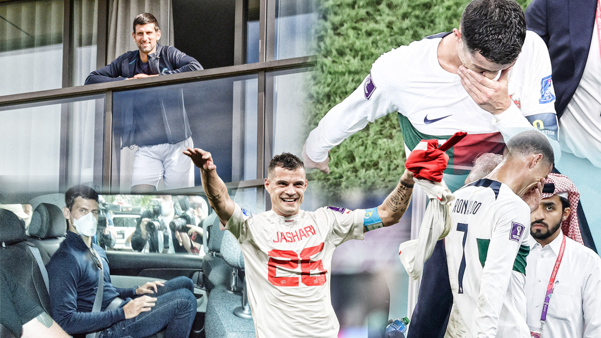 Đoković iz Melburna od januara prošle godine, Džaka u dresu 26 sa Svetskog na kom piše Jashari i uplakanog Kristijana Ronalda.