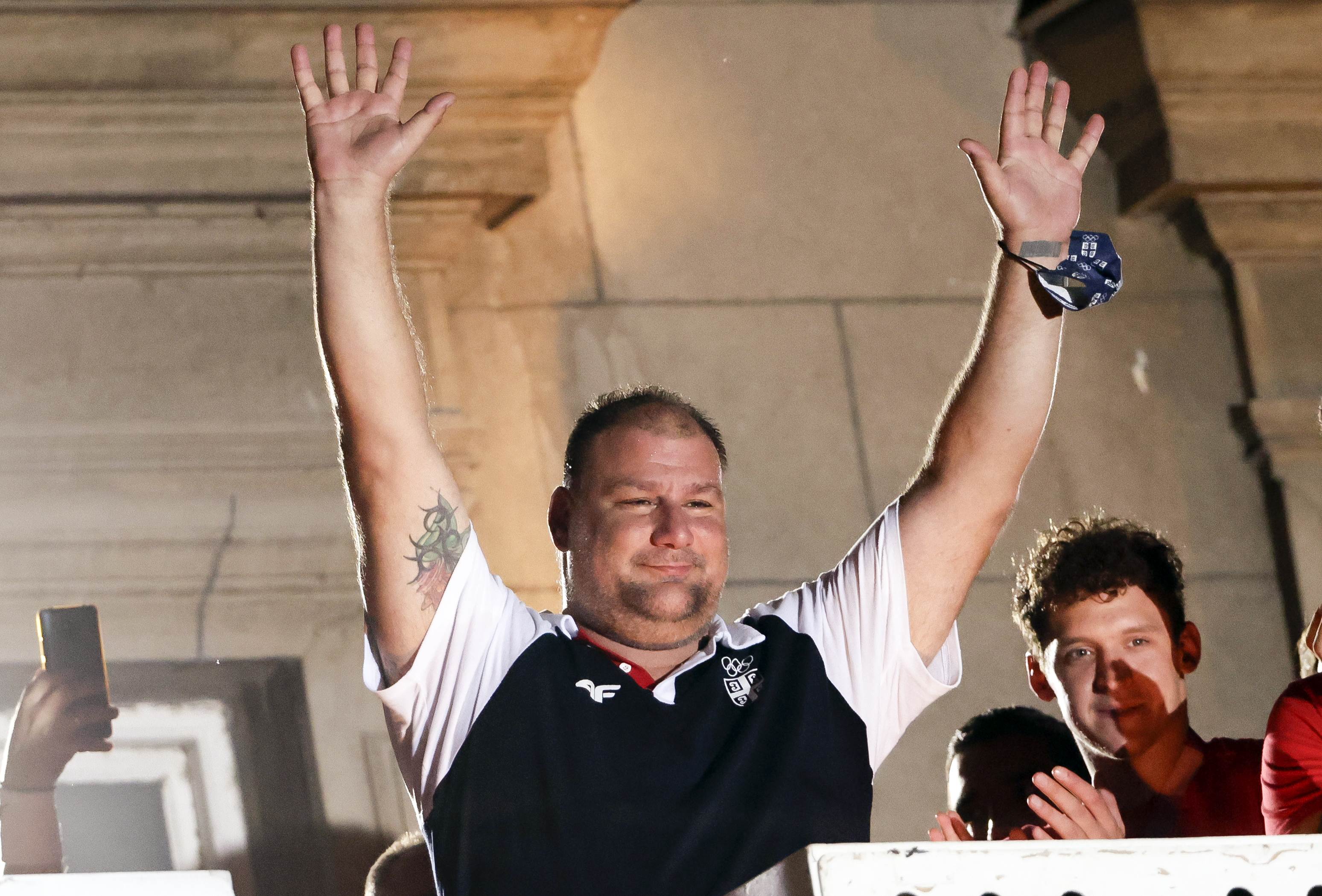 Dejan Savic  Proslava i docek olimpijaca ispred skupstine grada  olimpiske igre  10.8.2021.  foto: Srdjan Stevanovic /  STARSPORT