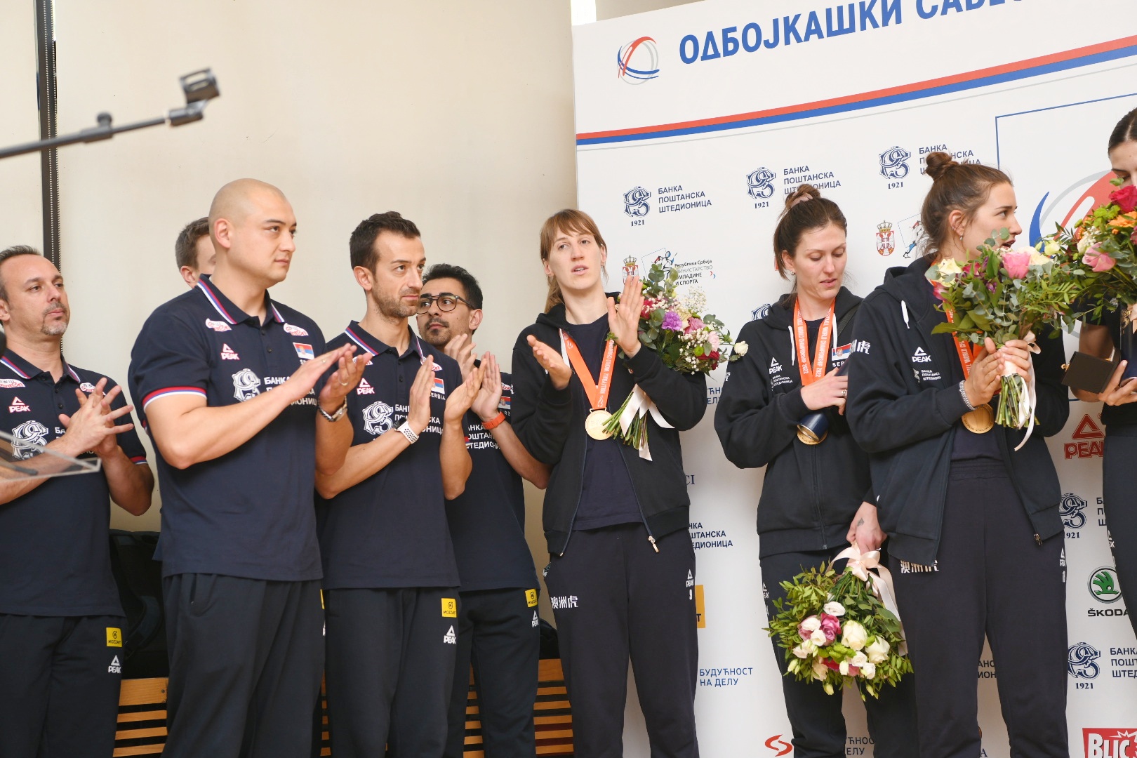 Beograd, 16.10.2022. Aerodrom Nikola Tesla, doček odbojkašica, odbojkašice Srbije, zlatna medalja, na Svetskom prvenstvu u odbojci, šampionke Foto: Vesna Lalić/Nova.rs