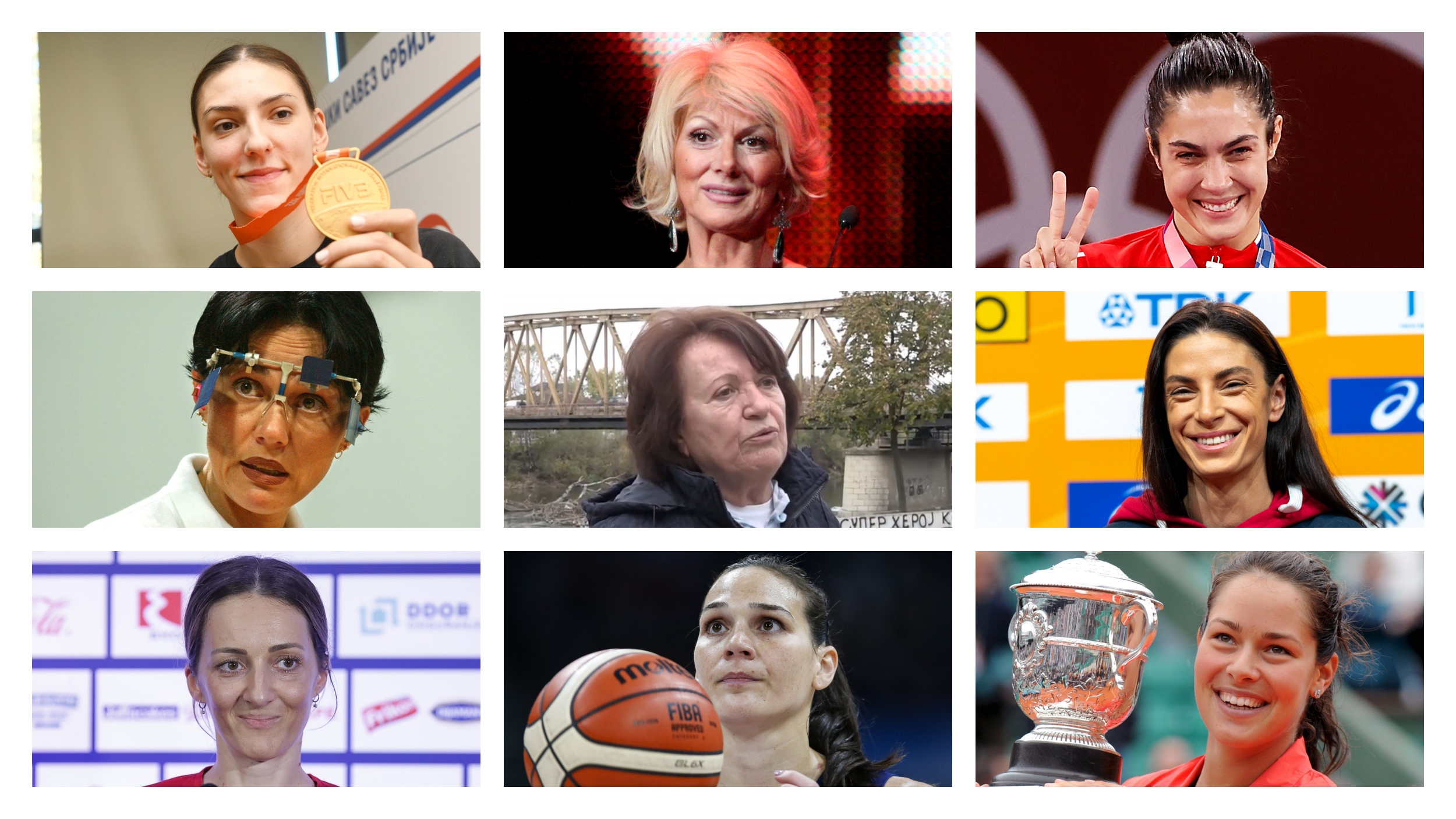 Tijana Bošković (odbojka)Svetlana Kitić (rukomet)Milica Mandić (tekvondo)Jasna Šekarić (streljaštvo)Vera Nikolić (atletika)Ivana Španović (atletika)Ana Ivanović (tenis)Sonja Petrović (košarka)Maja Ognjenović (odbojka) KOMBO