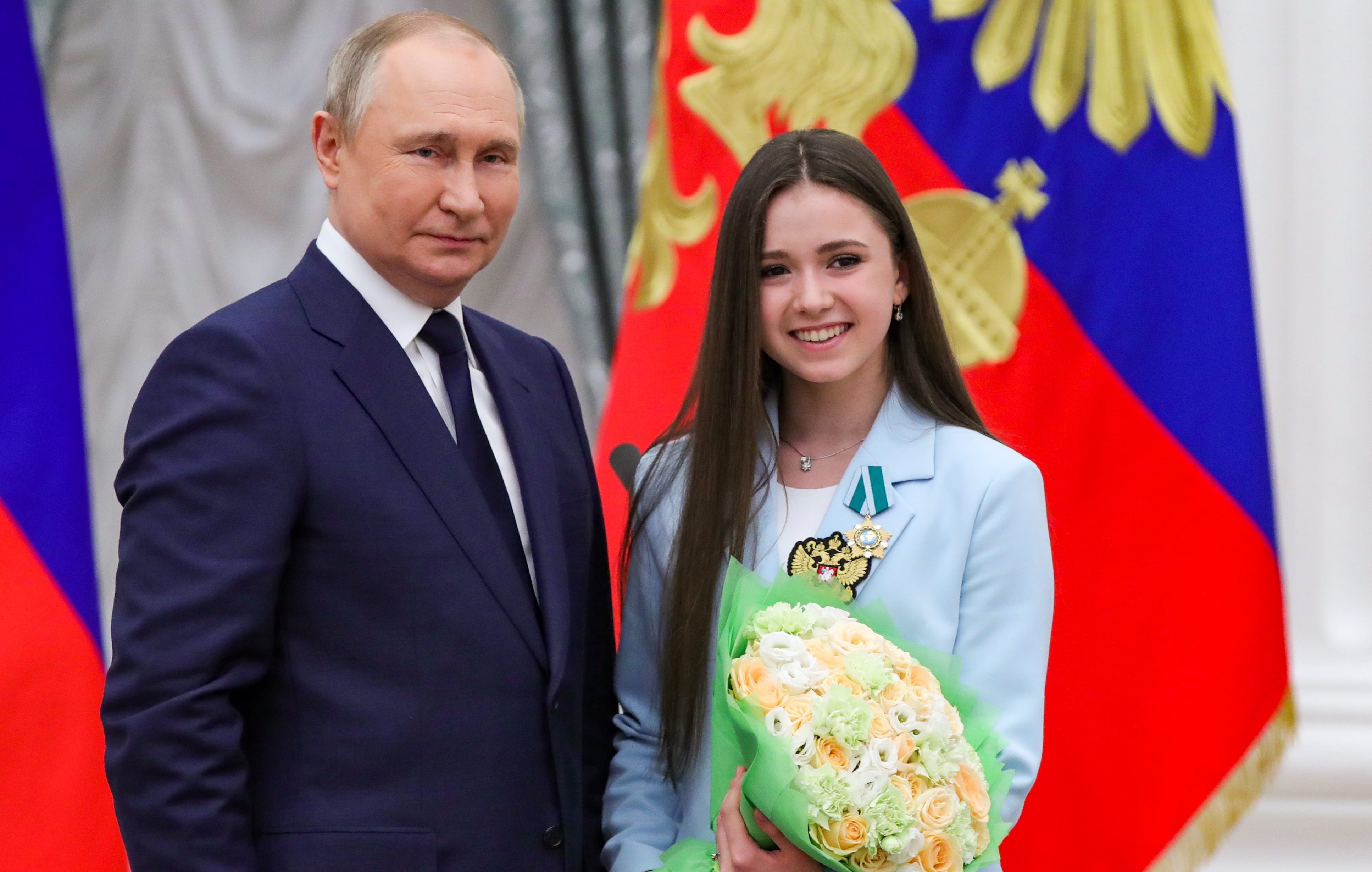 Russian President Putin presents state awards to Russian Olympians 2022
