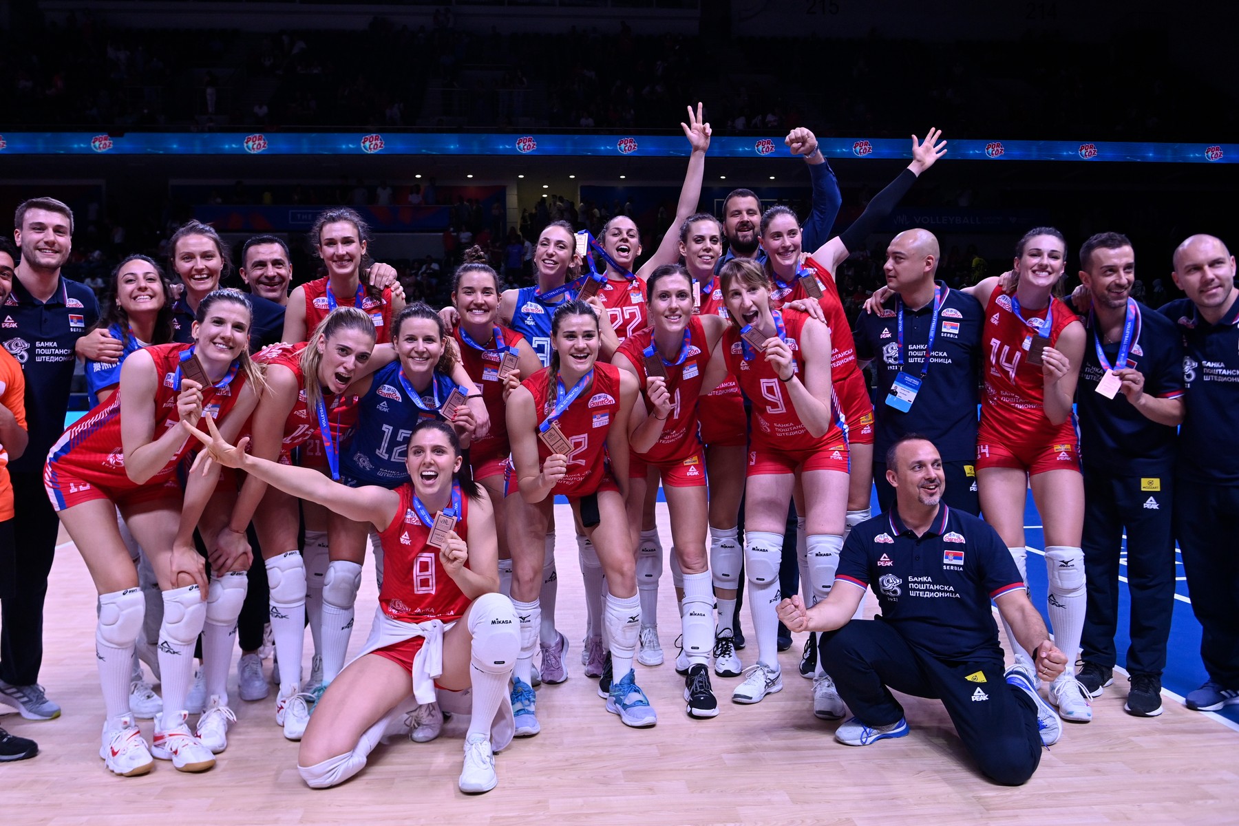 Womens Volleyball Nations League Bronze medal match between Turkey and Serbia at Ankara Sports Hall  in Ankara, Turkey on July 17, 2022.