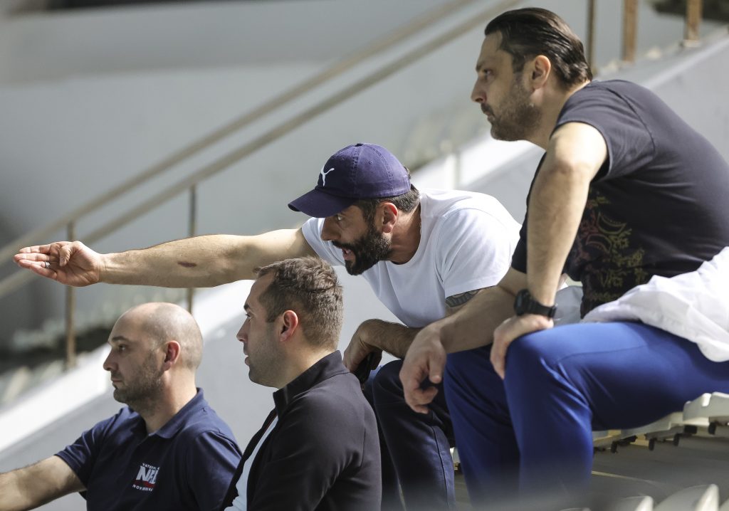 Aleksandar Sapic (L) Denis Sefik (R)
Vatrepolo-Season 2021/2022
Crvena Zvezda v Novi Beograd
Beograd, 19.02.2022.
foto: Srdjan Stevanovic/Starsport.rs ©