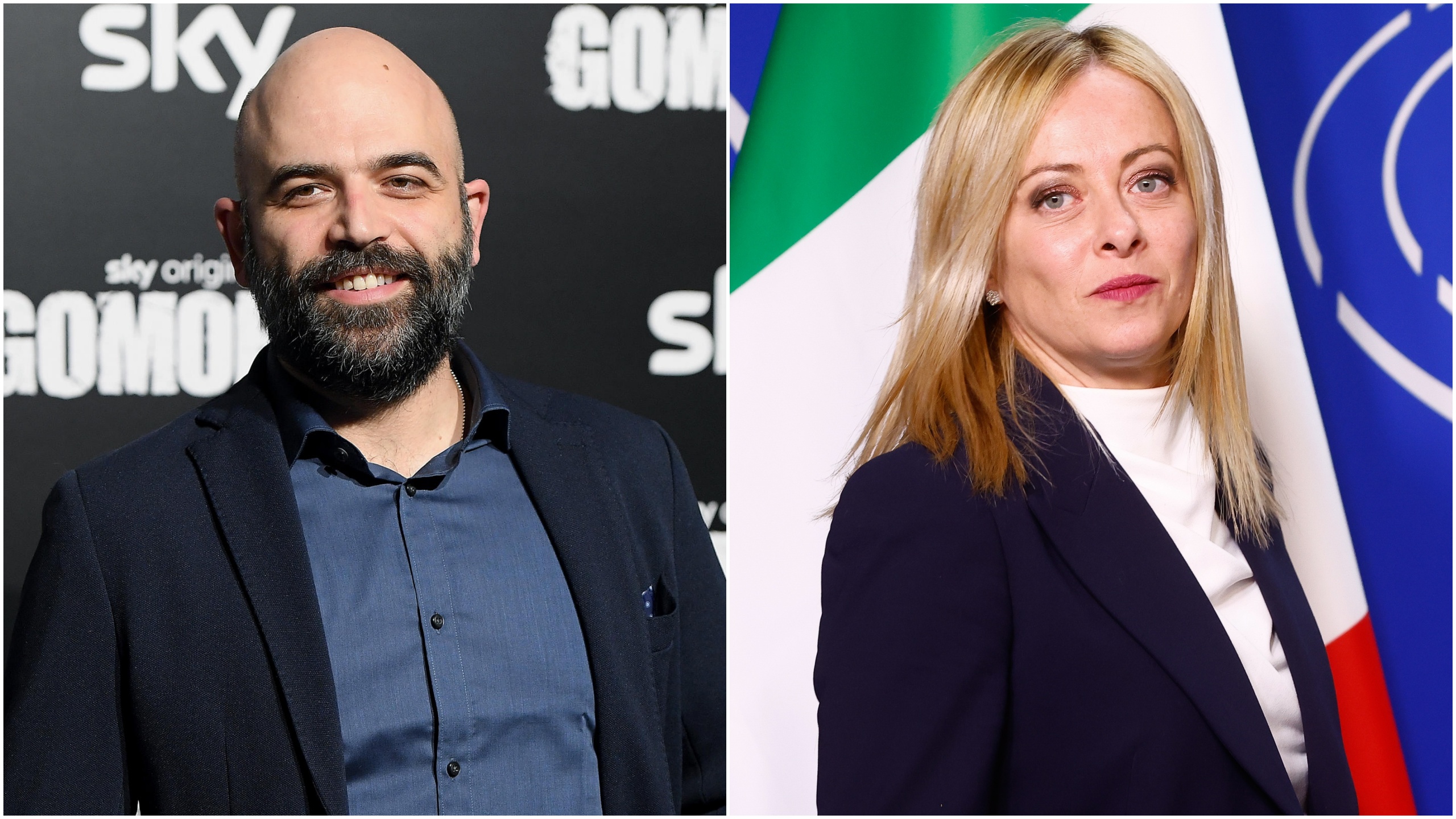 Roberto Saviano and Giorgia Meloni kombo