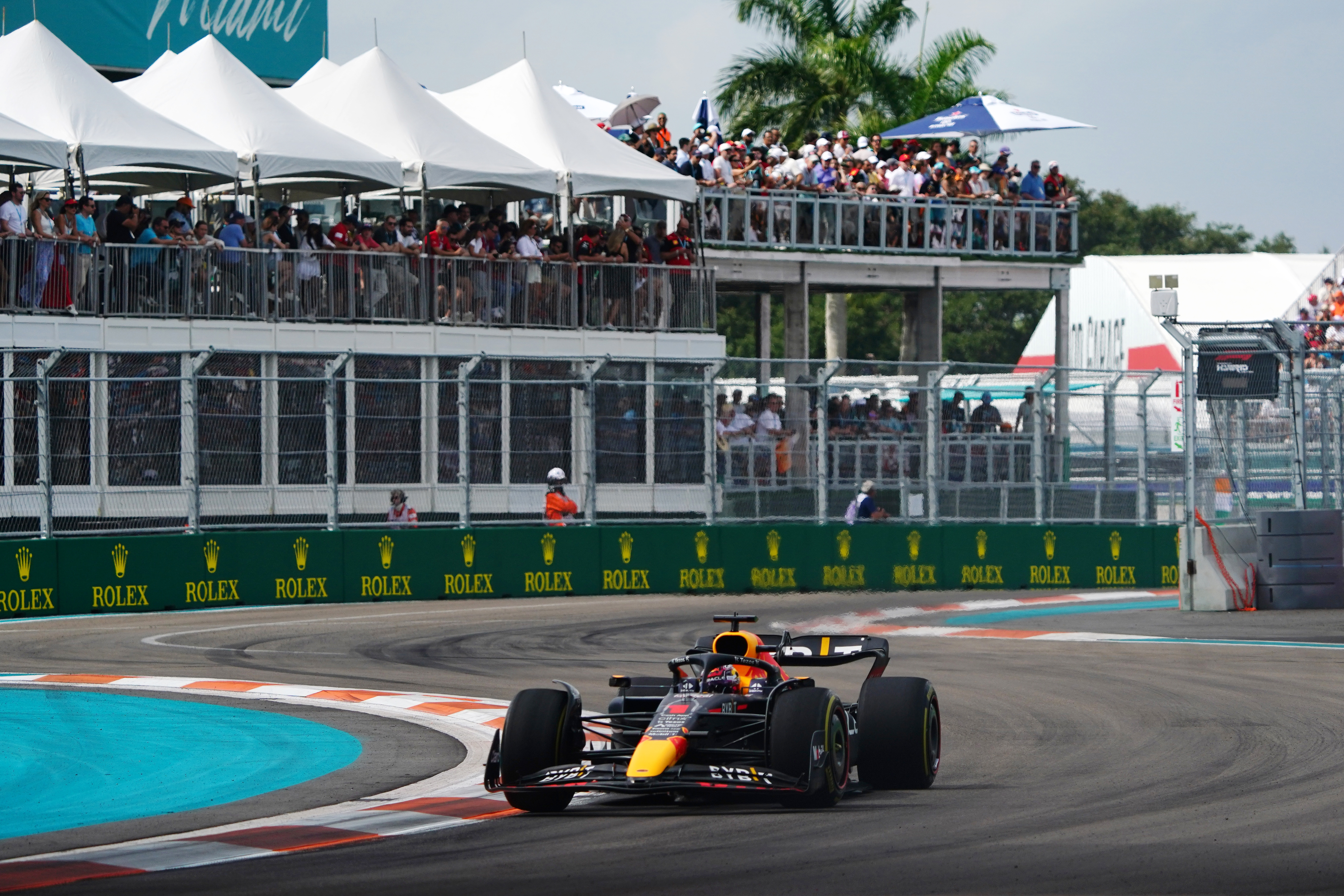 epa09934679 Holland's Max Verstappen of Red Bull Racing during the Formula One Grand Prix of Miami at the Miami International Autodrome in Miami Gardens, USA, 08 May 2022.  EPA-EFE/SHAWN THEW