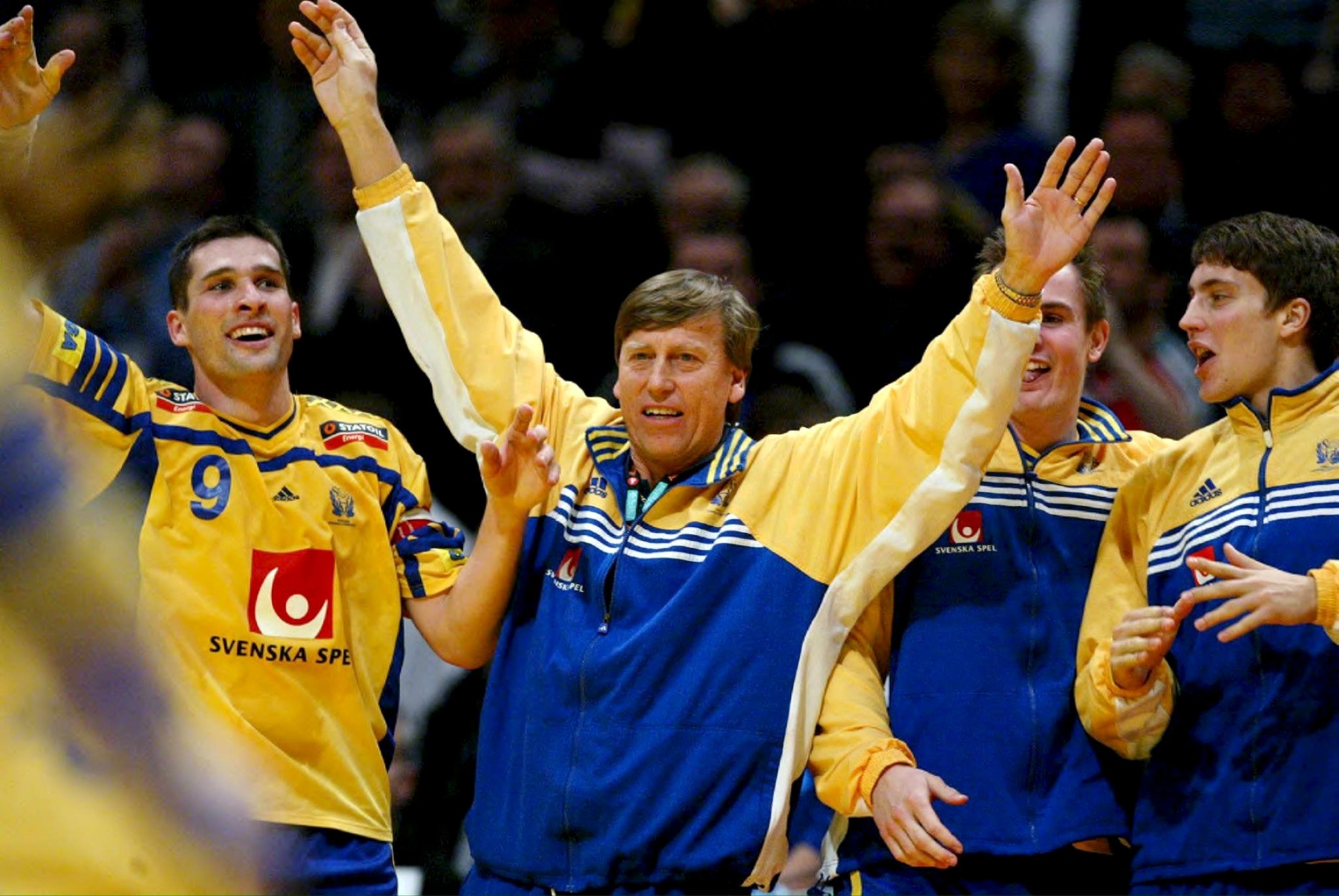 HANDBALL-SWEDEN-JUBILATION-COACH