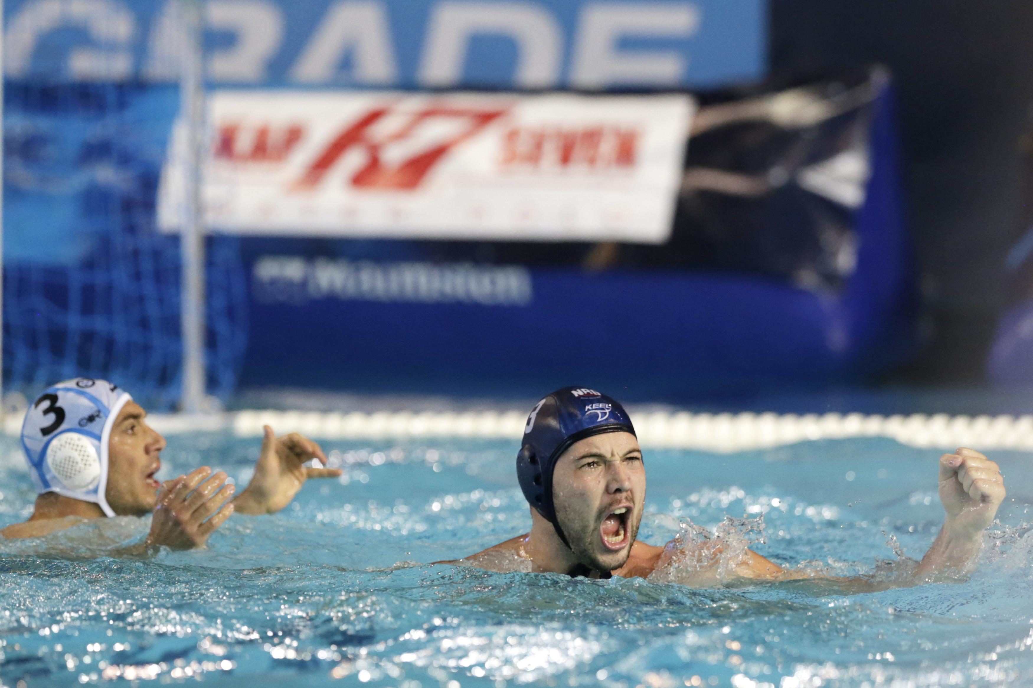 epa09994385 Novi Bepgrad's Dusan Mandic reacts during the Water Polo Champions League semi final match between AN Brescia and VK Novi Beograd in Belgrade, Serbia, 03 June 2022.  EPA-EFE/ANDREJ CUKIC