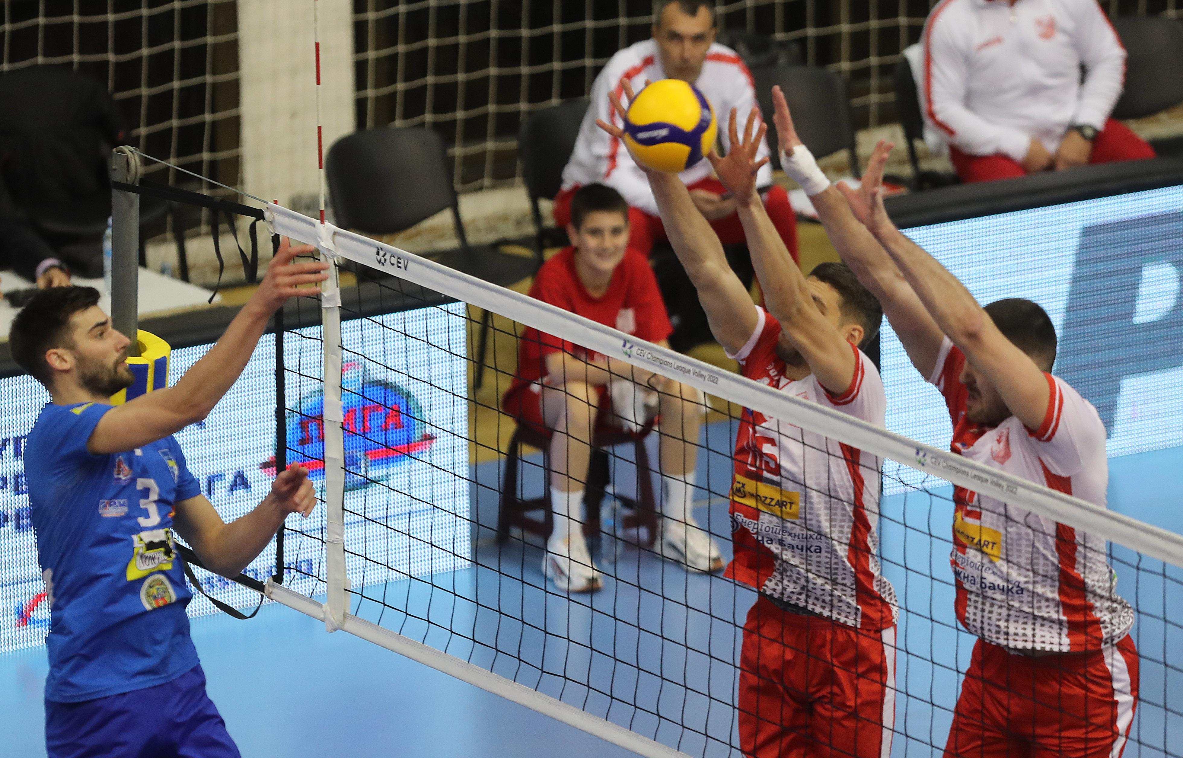 Novi Sad, 17.4.2022. - Odbojkasi Vojvodine pobedili su veceras tim Spartaka 3:0 u susetu srpske Super lige u Novom Sadu. (BETAPHOTO/OSS)