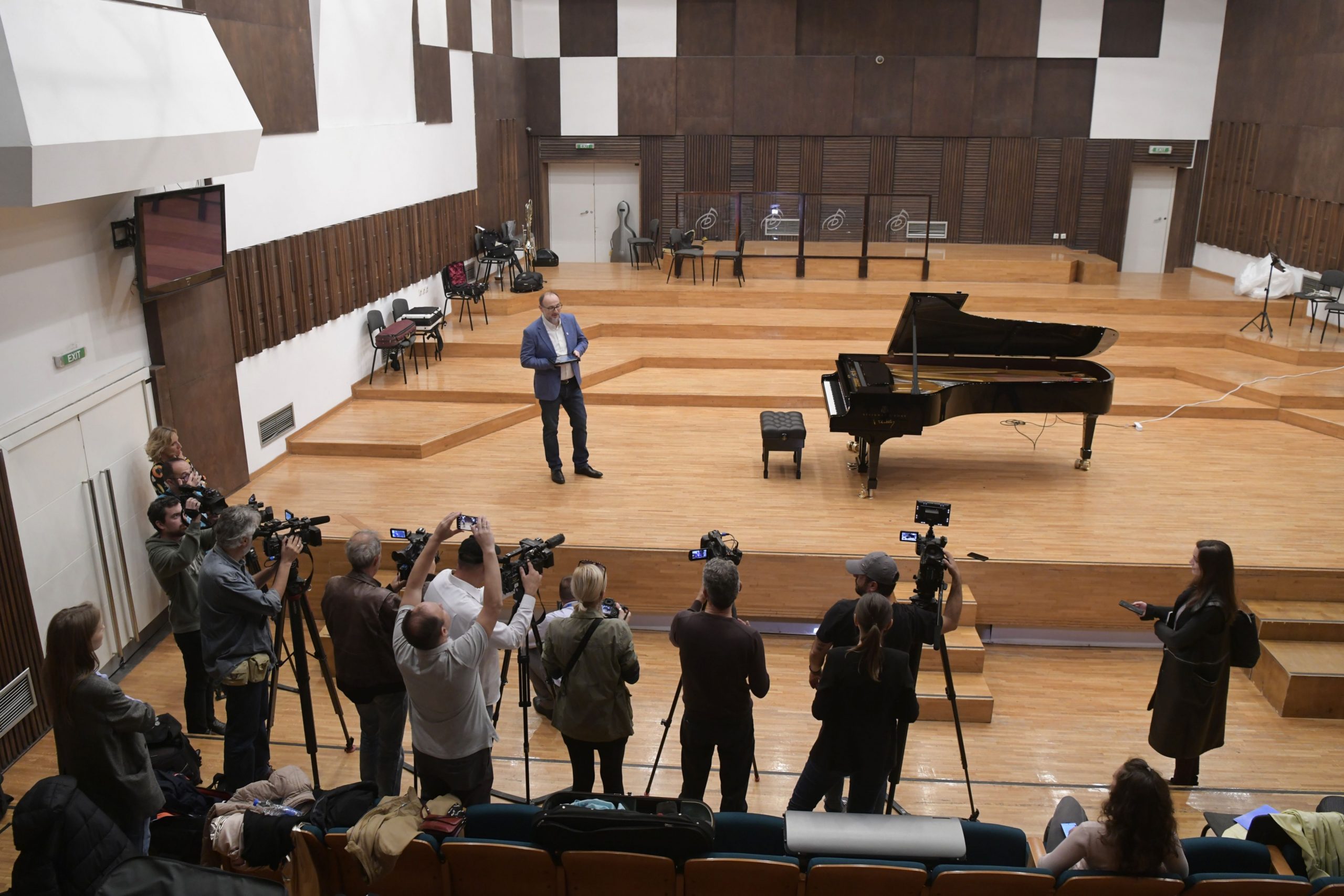 Beograd 29. septembar 2022. Beogradska fillharmonija klavir prezentacija klavira Steinway, Stenvej Spirio sa potpisom Ivana Tasovca Foto:Goran Srdanov/Nova.rs