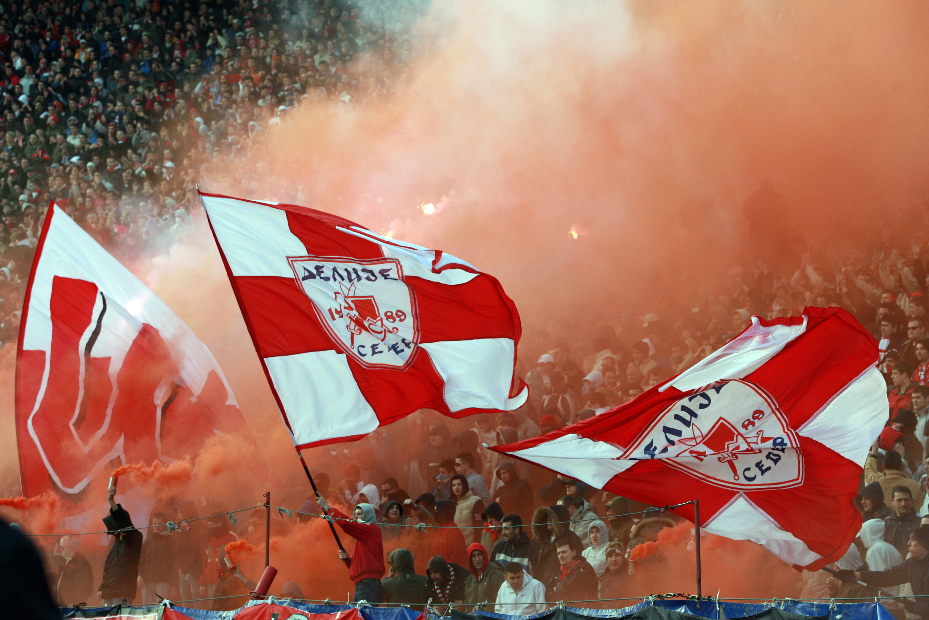Sport Fudbal Crvena Zvezda Partizan Red Star Belgrade Serbia Derbi
