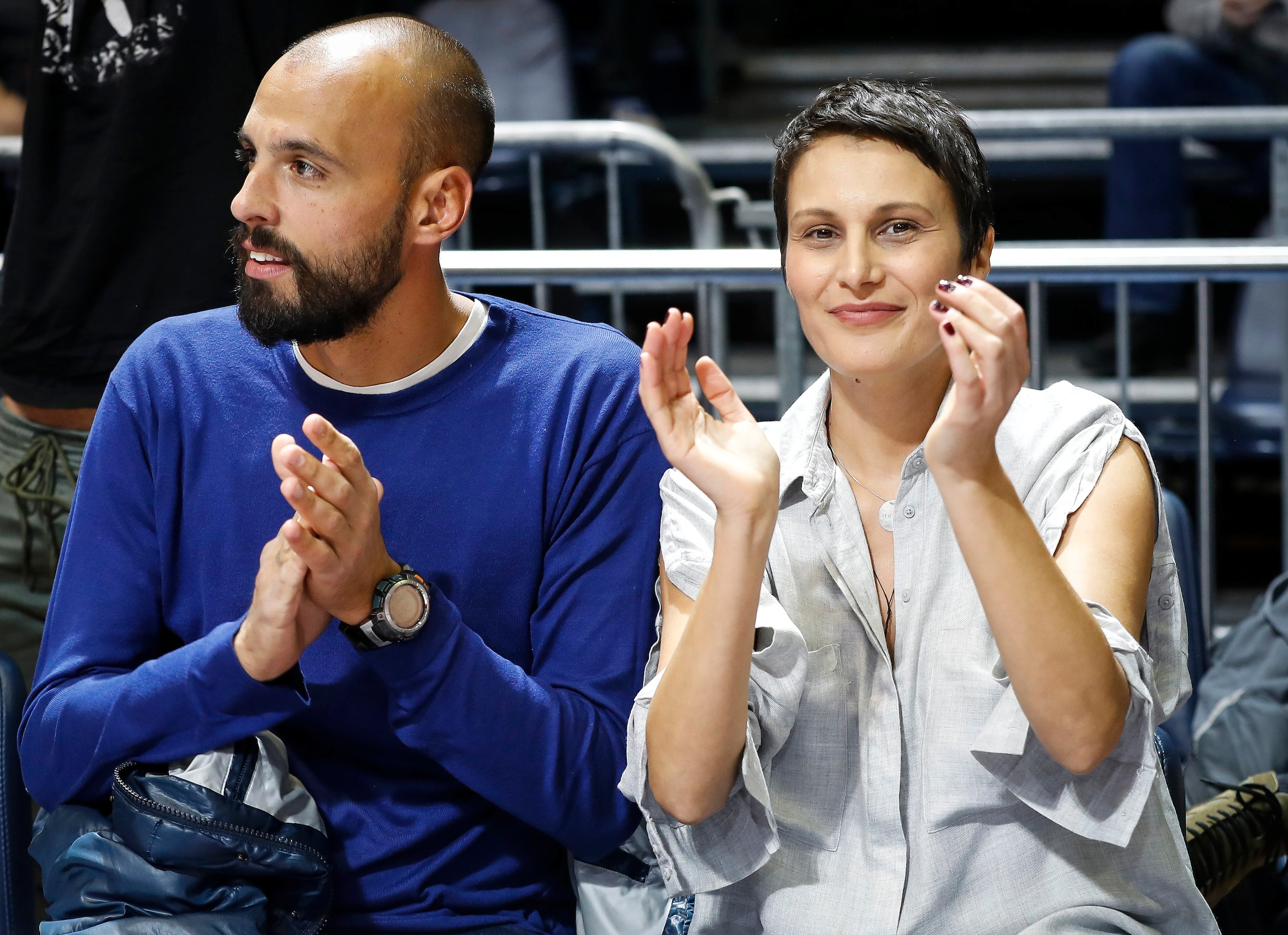 Kosarka ABA League season 2017-2018
Partizan v Crvena Zvezda
Djordje Pantic (L) and his wife Snezana Pantic ex Peric
Beograd, 06.11.2017
foto: Srdjan Stevanovic/Starsportphoto ©