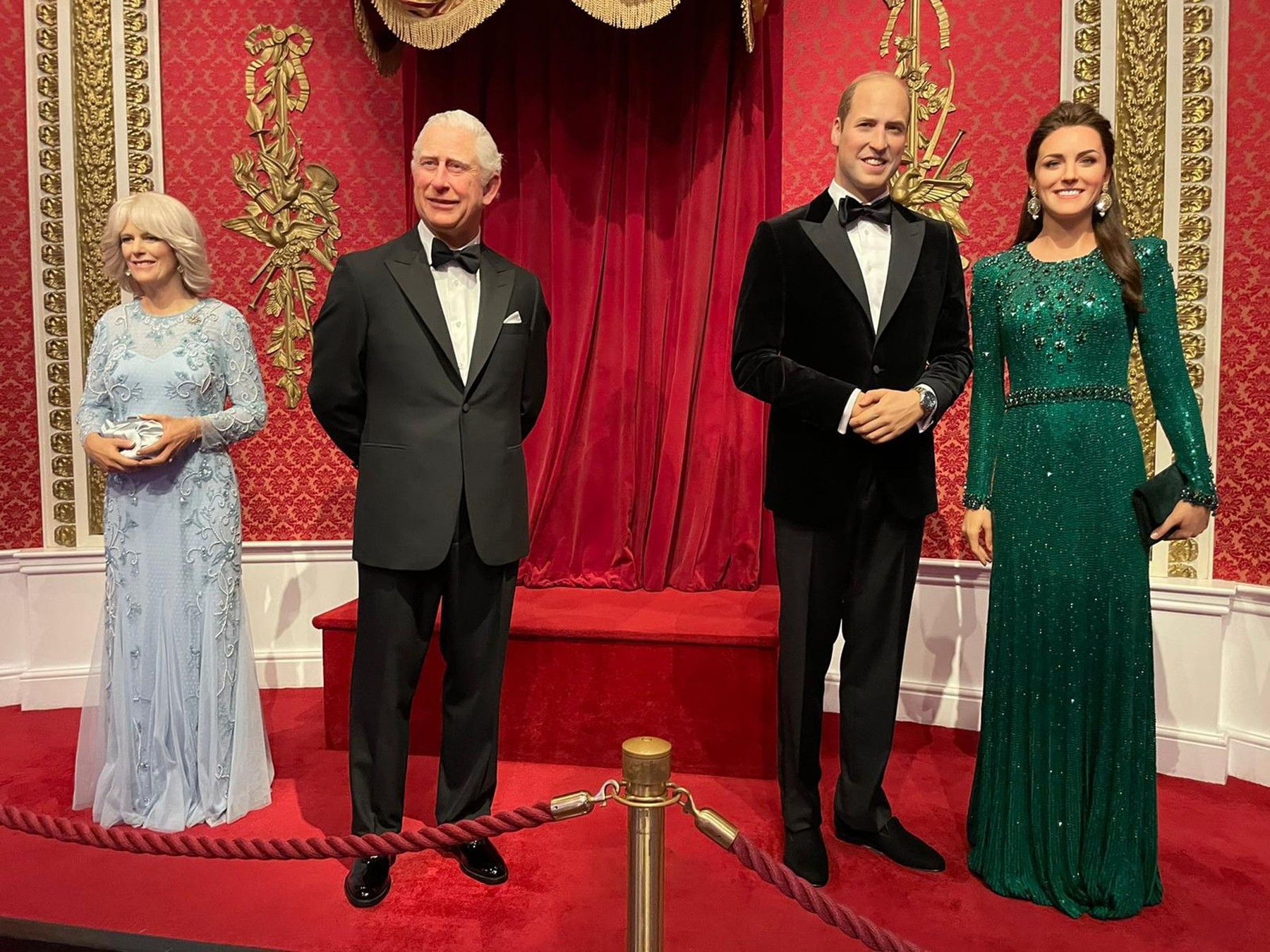 Waxworks of the British Royal family which included King Charles III pictured at Madame Tussauds in London.