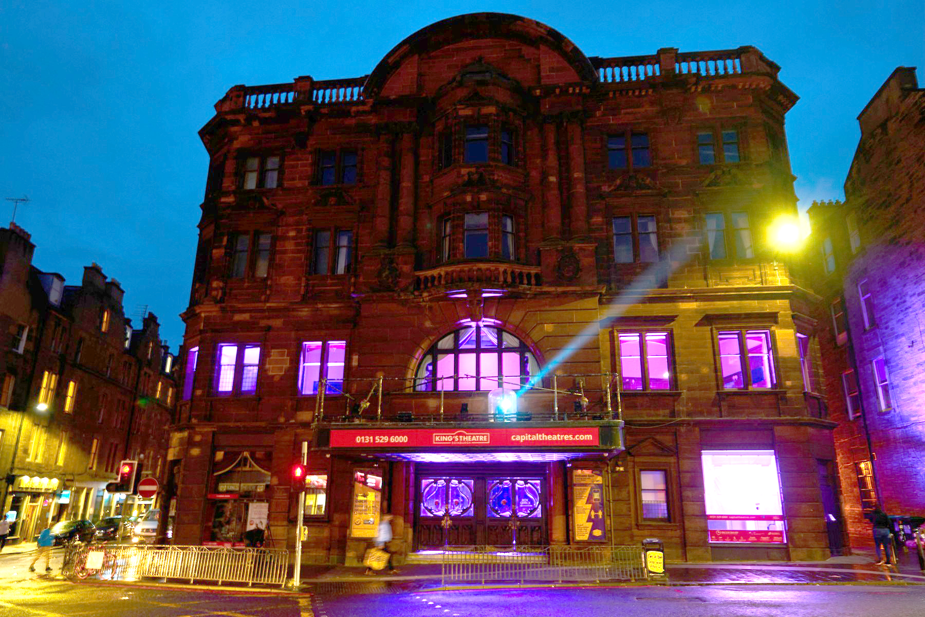 Capital Theatres Honours Andy Gray by Lighting Up the KingŐs Theatre on what would have been his 62nd Birthday, King's Theatre, Edinburgh, GBR - 13 Sep 2021