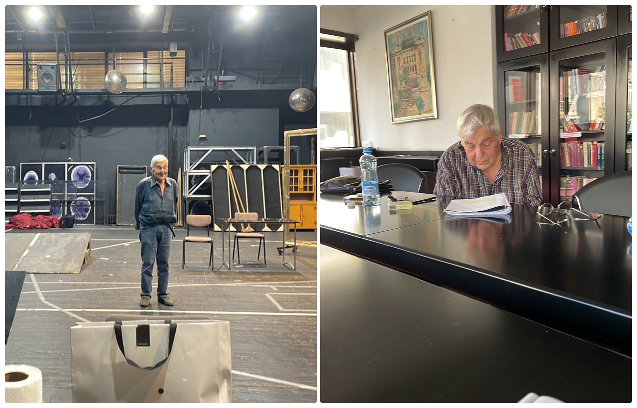 Poslednje fotke Branka Cvejica sa proba u Narodnom. Foto Privatna arhiva/Kulturin komitet
