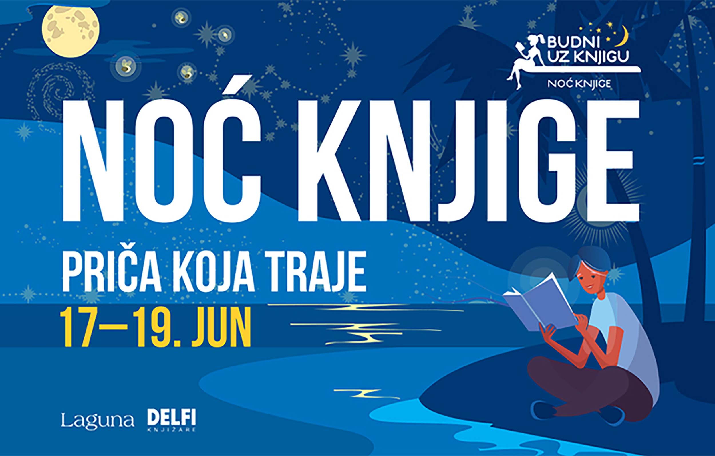 Noć knjige, laguna, delfi knjižare, budi uz knjigu