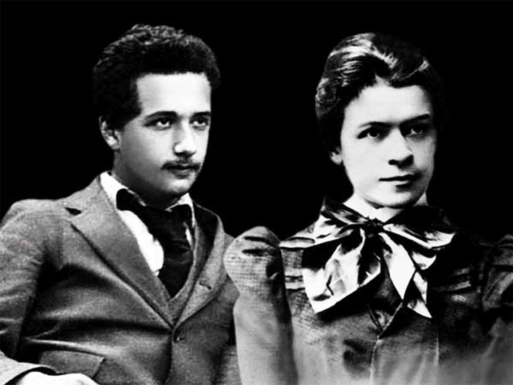 Germany / USA: Albert Einstein (1879-1955), Albert Einstein (1879-1955) with his first wife Mileva Maric