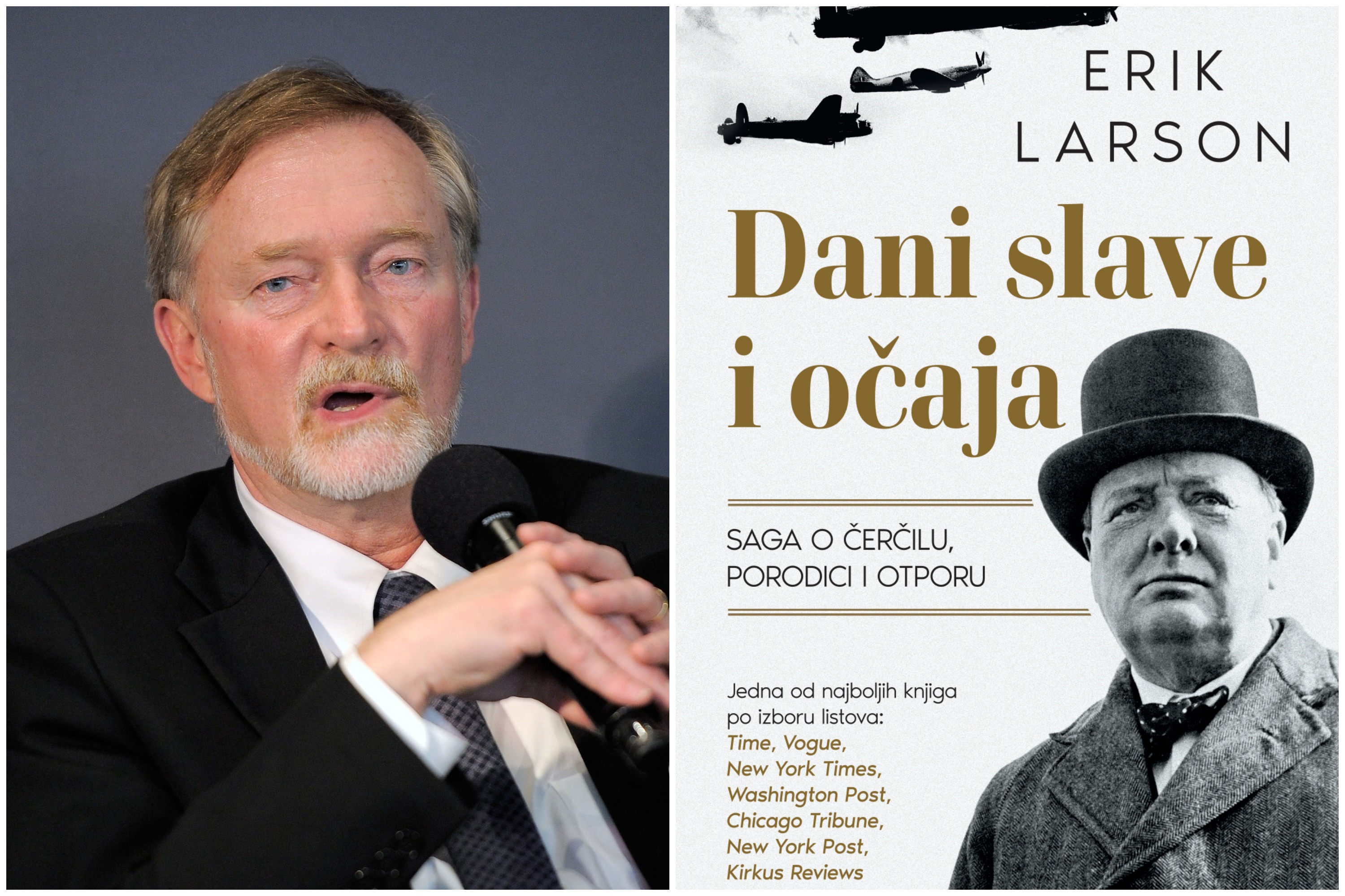 Erik Larson, Dani slave i očaja, Saga o Čerčilu, porodici i otporu, kombo Foto: Jemal Countess / Getty images / Profimedia/Promo