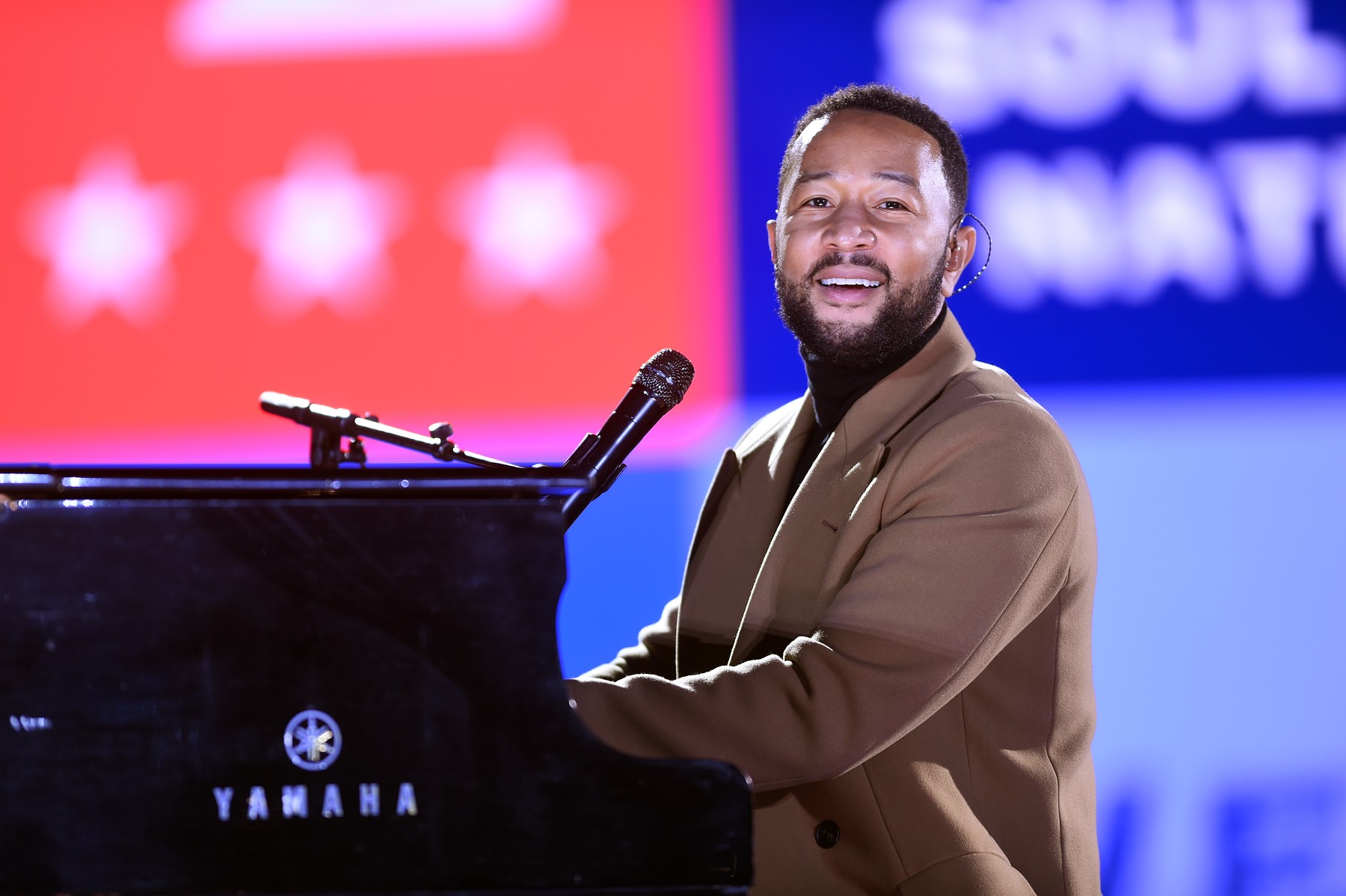 John Legend and Common play Kamala rally