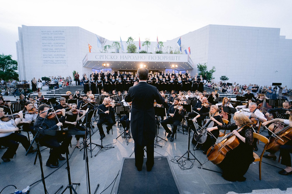 Novi Sad 25.05.2022. Karmina Burana, Karl Orf, koncert, Hor i Orkestar Opere Srpskog narodnog pozorišta i Umetnički ansambl Ministarstva odbrane „Stanislav Binički”.