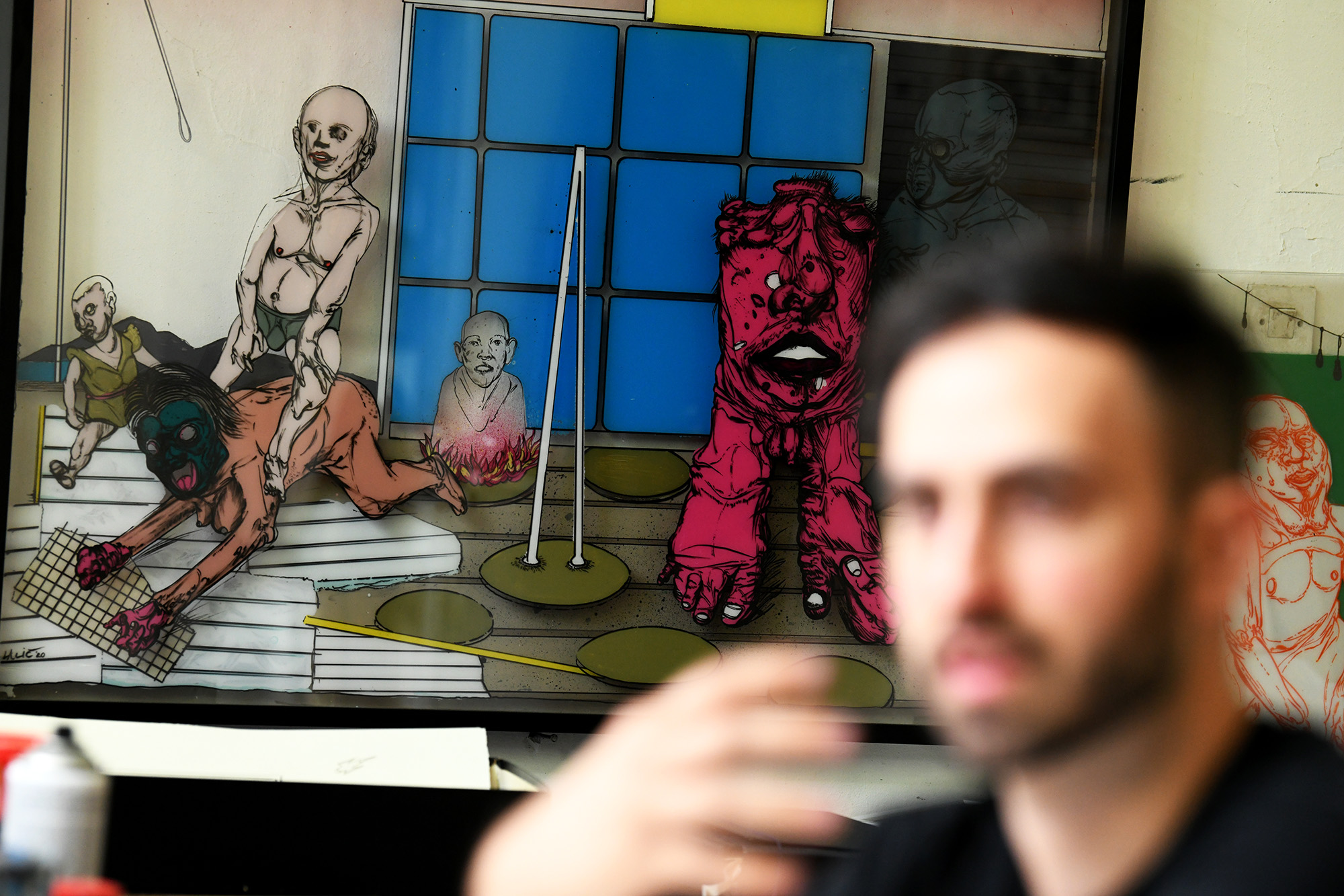 BEOGRAD 20.06.2020 Vladimir Lalić, umetnik, slikar, muzičar foto:Vesna Lalić/Nova.rs