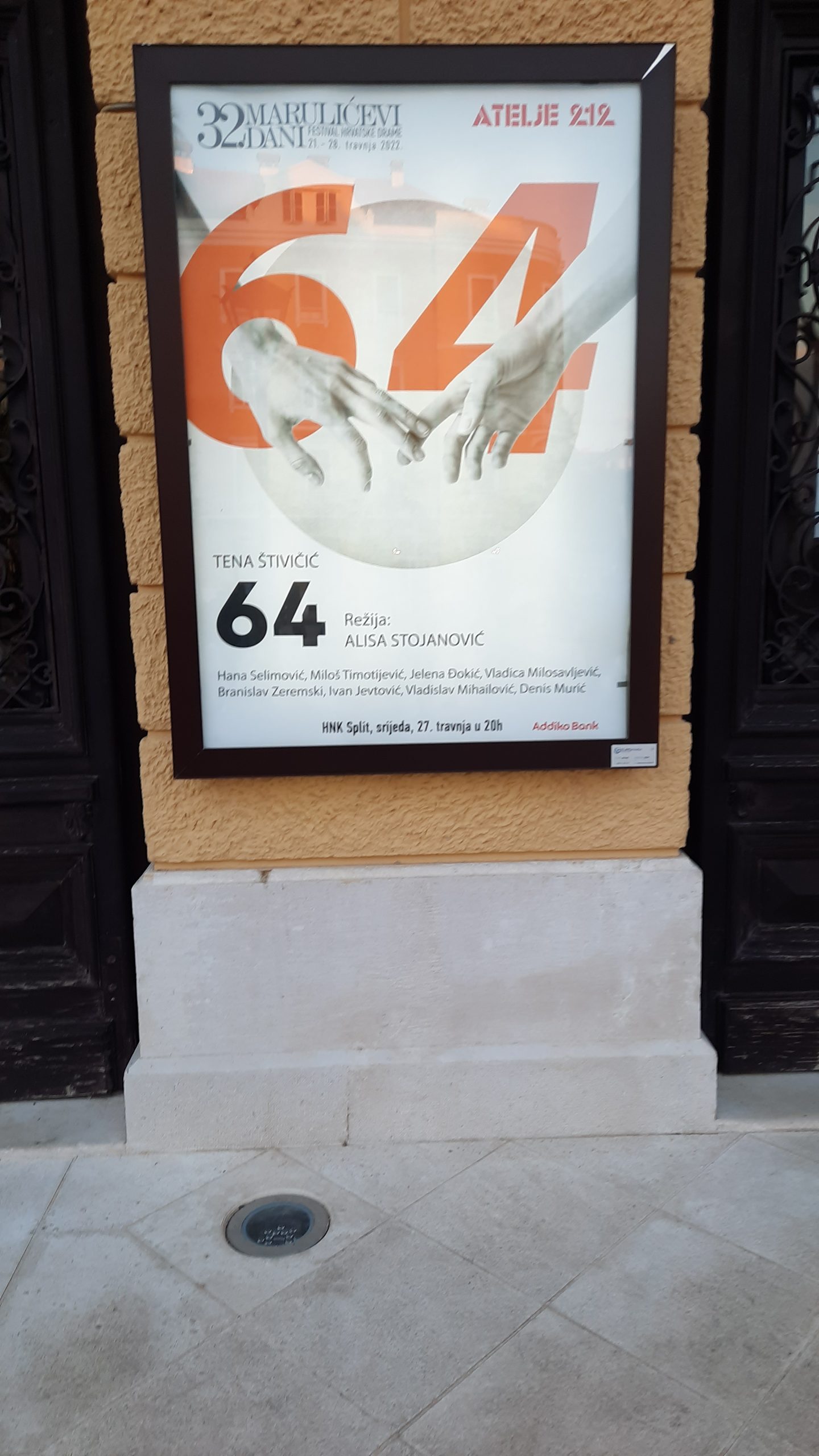 Split 27.04.2022. 32. Marulićevi dani, predstava Ateljea 212, predstava 64 u Hrvatskom narodnom kazalištu, HNK Foto: Suzana Sudar/Nova.rs