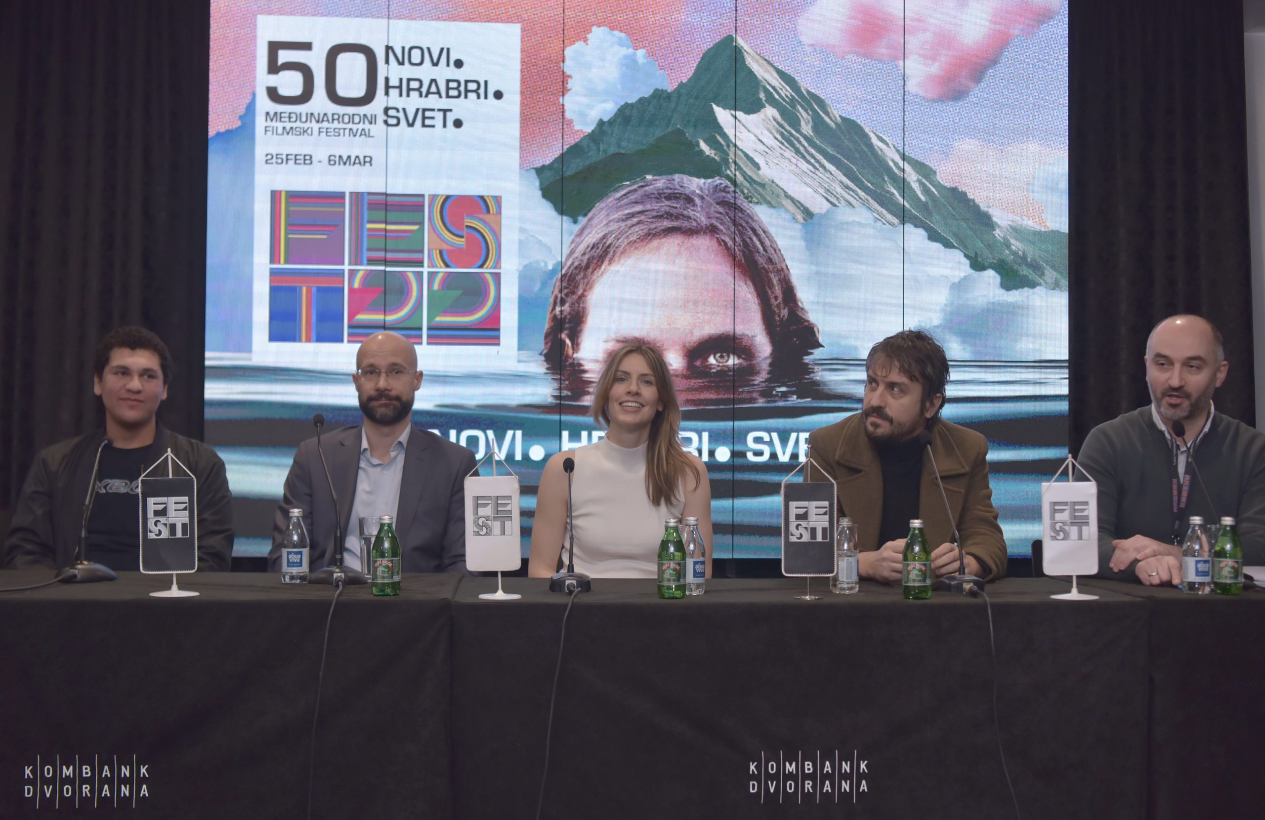 Beograd, 1. marta 2022 - Konferencija za medije u okviru 50. FEST-a u press sali Kombank dvorane povodom premijere filma  srpski "The Game" (prisutni - glumac Branislav Trifunovic, rediteljka Ana Lazarevic). FOTO TANJUG/ MILOS MILIVOJEVIC/bs