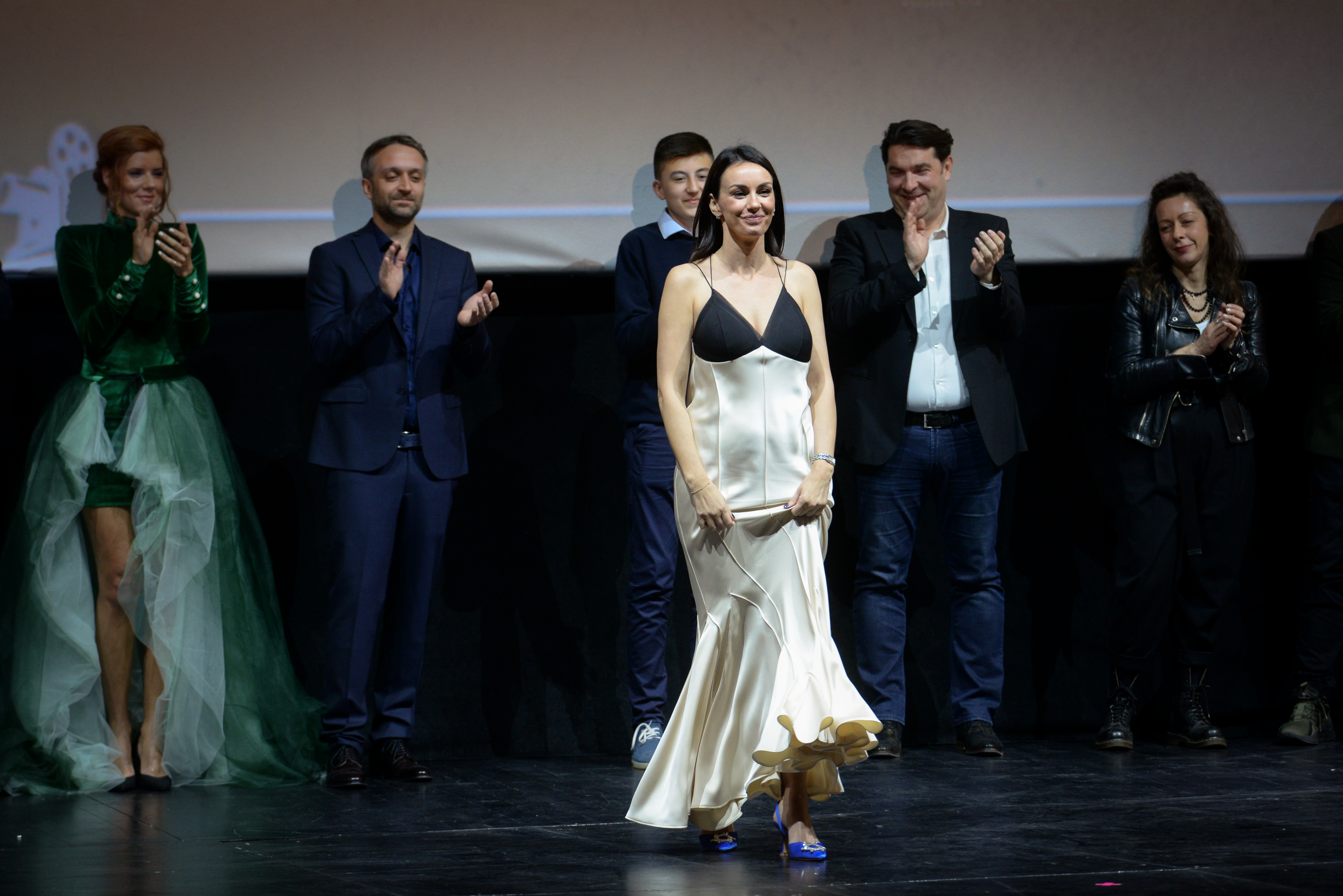 Beograd, 9. marta 2022 - Novi domaci film "Bilo jednom u Srbiji" Petra Ristovskog premijerno je prikazan u Velikoj sali Kombank Dvorane. Na fotografiji glumica Sloboda Micalovic. FOTO TANJUG/ JADRANKA ILIC/bs