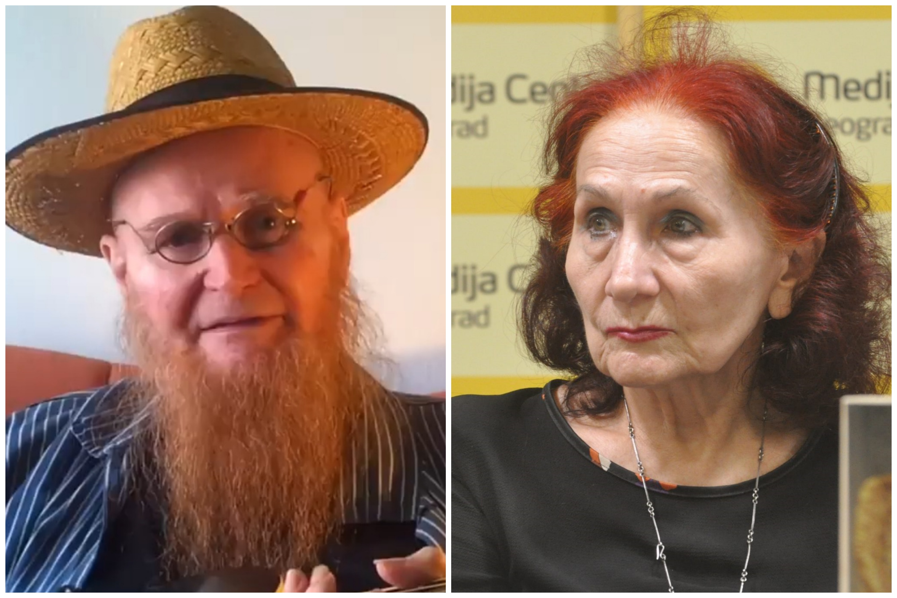 Predrag Peđa Vranešević, Pedja Vranešević i Vida Ognjenović, kombo Foto: Printscreen/Youtube/Pedja Vranesevic/Medija Centar Beograd