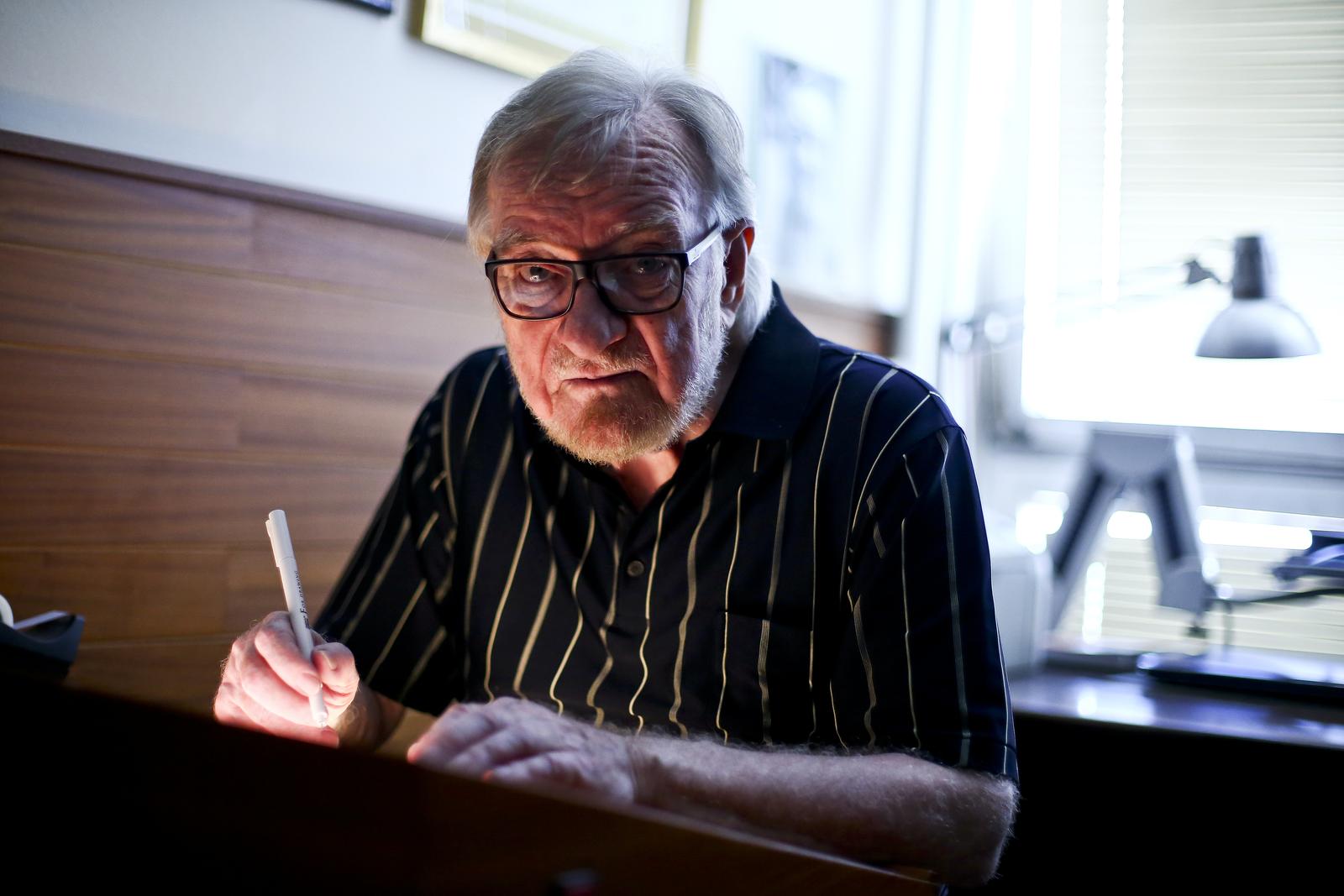 11.07.2017., Zagreb - Borivoj Dovnikovic - Bordo hrvatski filmski redatelj, animator, karikaturist, ilustrator i graficki dizajner."nPhoto: Slavko Midzor/PIXSELL