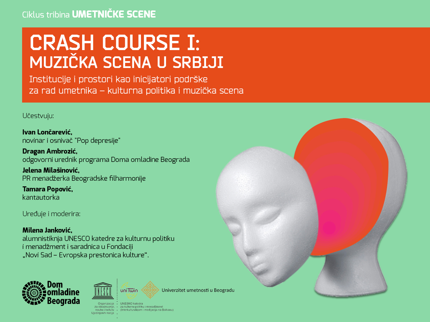 Novi ciklus tribina u DOB-u: UMETNIČKE SCENE // CRASH COURSE I: Muzička scena u Srbiji