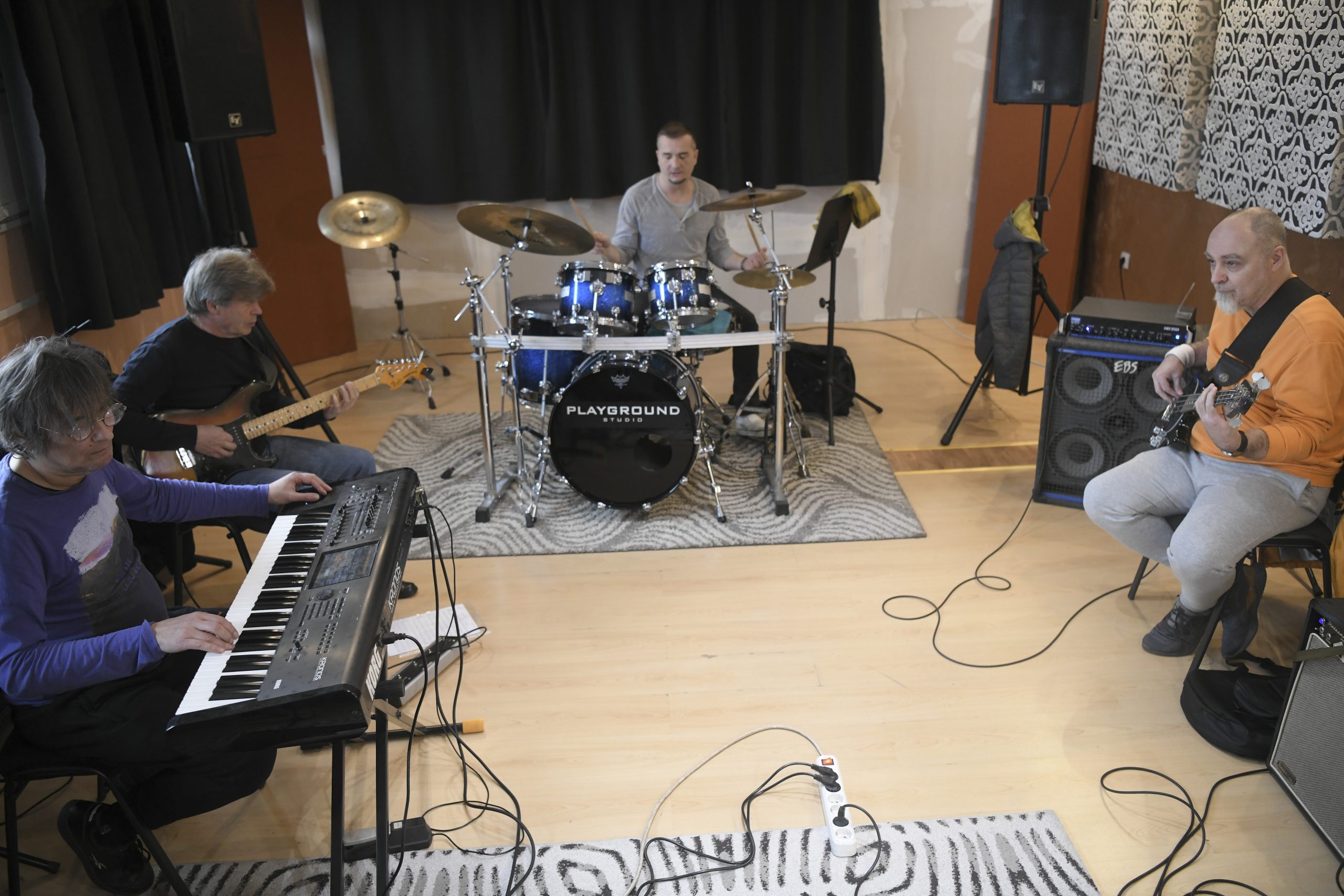 Beograd 22.02.2022. Muzička proba, koncert u čast bubnjara Dragoljuba Đuričića, Dragoljuba Djuričića, studio, Viline vode, Studio Plejgraund, Playground Foto: Dragan Mujan/Nova.rs