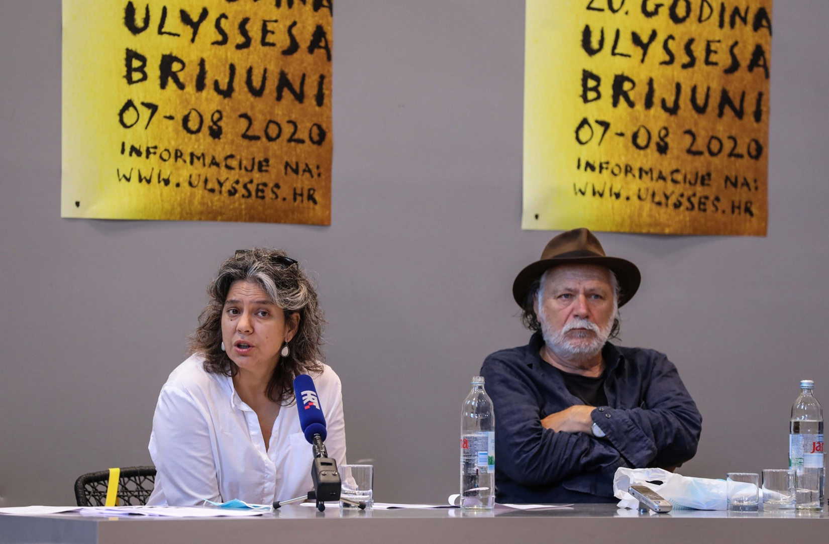 25.06.2020., Lauba, Zagreb - Konferencija za medije povodom predstavljanja 20. sezone kazalista Ulysses. Sudjelovali su voditeljica kazalista Ulyssesa Lenka Udovicki, osnivac kazalista Rade Serbedzija. 
Photo: Jurica Galoic/PIXSELL