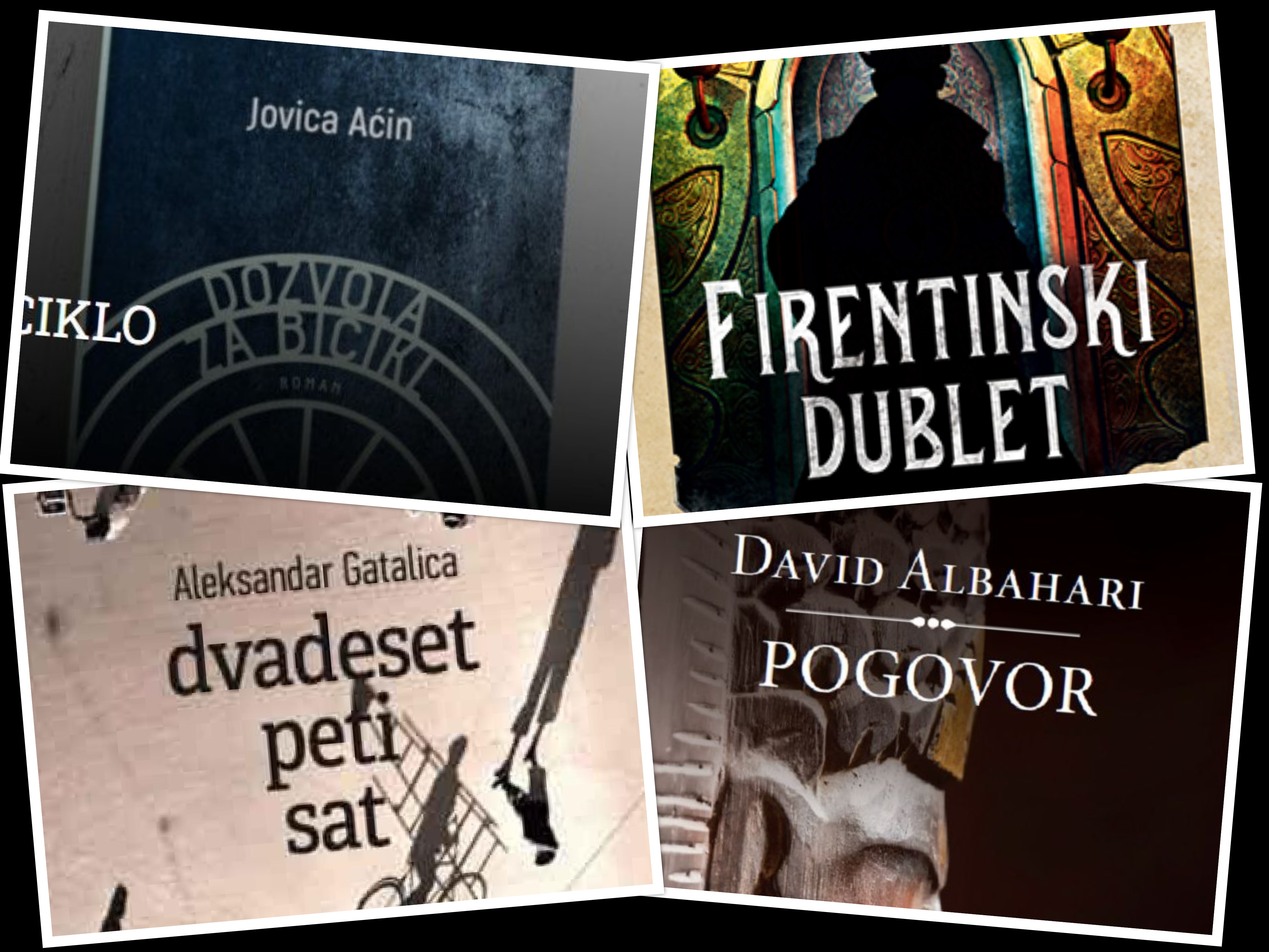 "Pogovor" Davida Albaharija (Čarobna knjiga),  "Dozvola za bicikl" Jovice Aćina (OFK),  "Dvadeset peti sat" Aleksandra Gatalice (Službeni glasnik) "Firentinski dubler" tandema autora Ivana Nešića i Gorana Skrobonje (Laguna)