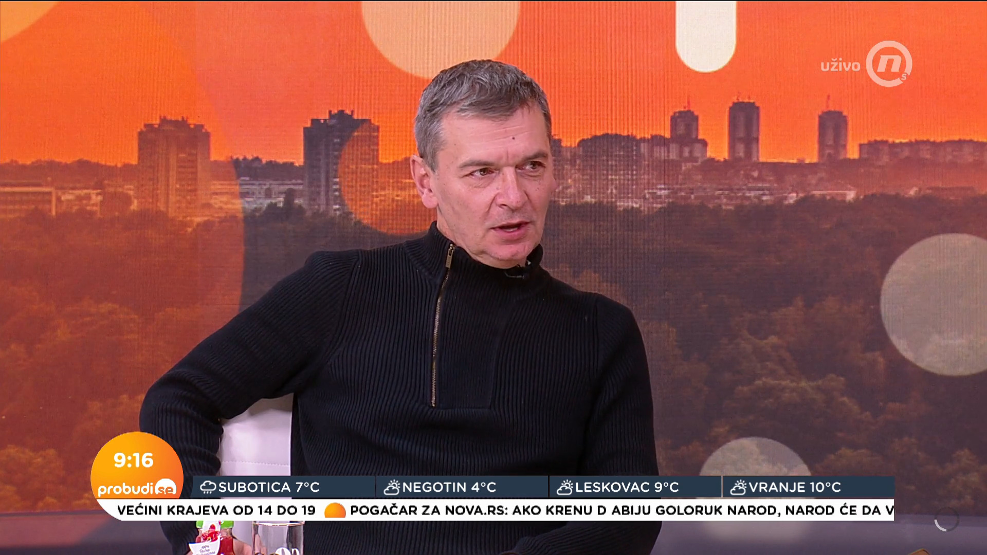 Aleksandar Jovanović Ćuta, jutarnji program Probudi se Foto: Nova S