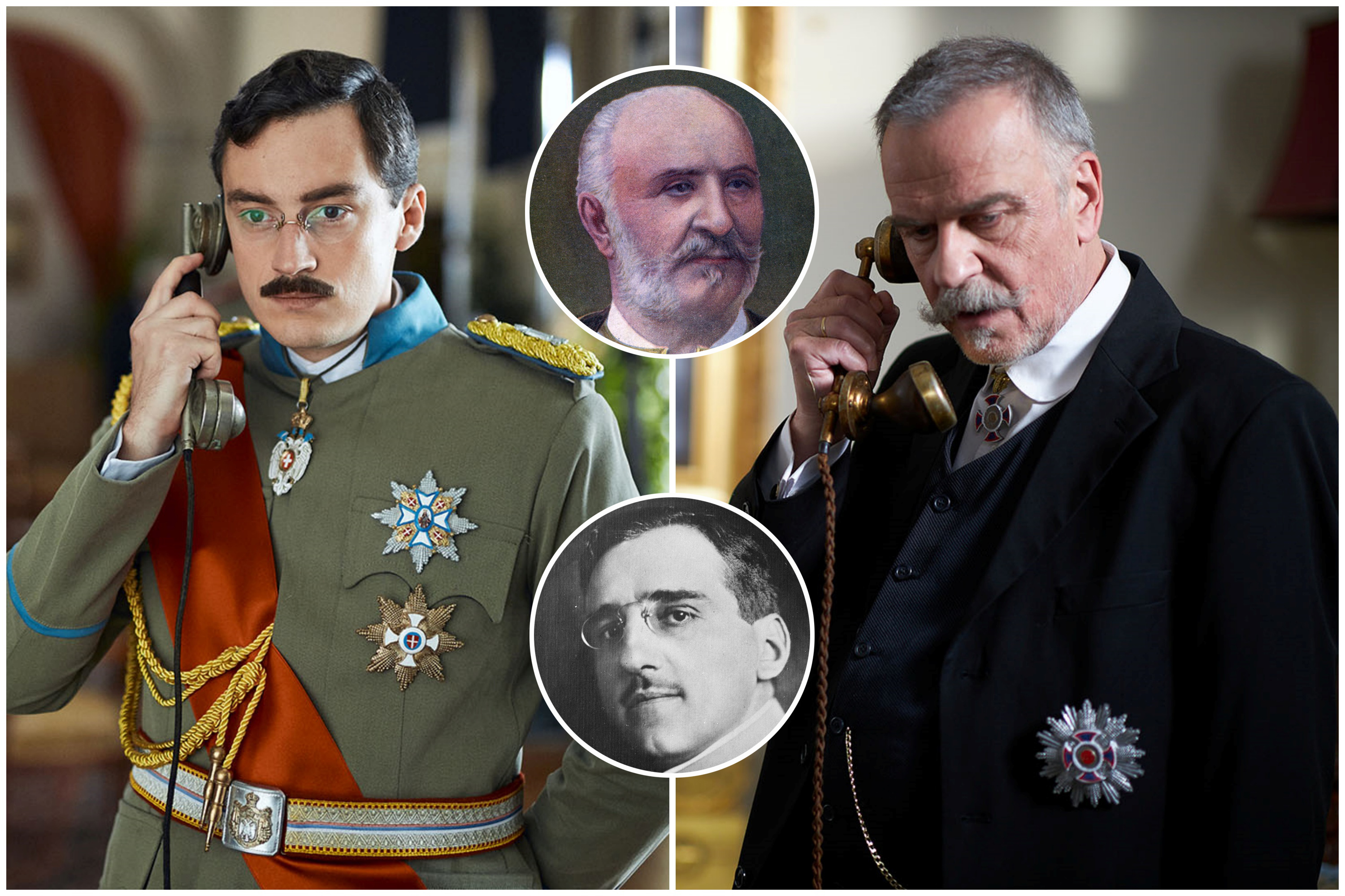 Ljubomir Bulajić, Žarko Laušević, Nikola I Petrović, Aleksandar Karadjordjević, Aleksandar Karađorđević, kombo Foto: Goran Đukanović/Promo/Mary Evans Picture Librar / Profimedia / Wikipedia