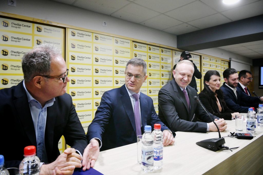 Beograd 26.11.2021. Ujedinjena opozicija, konferencija za stampu Foto: Vesna Lalic nova rs