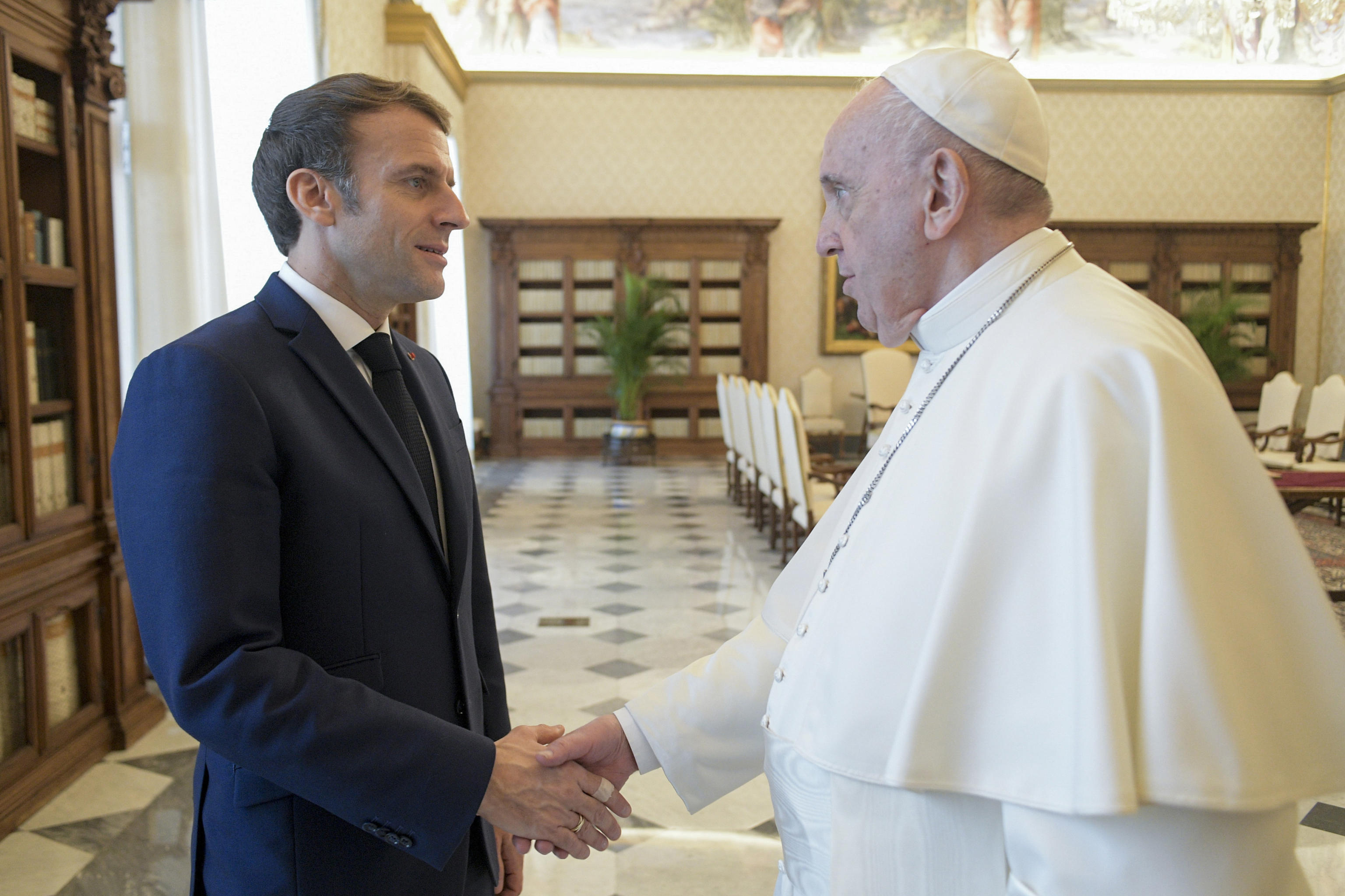Pope Francis receives French President Macron in private audience
