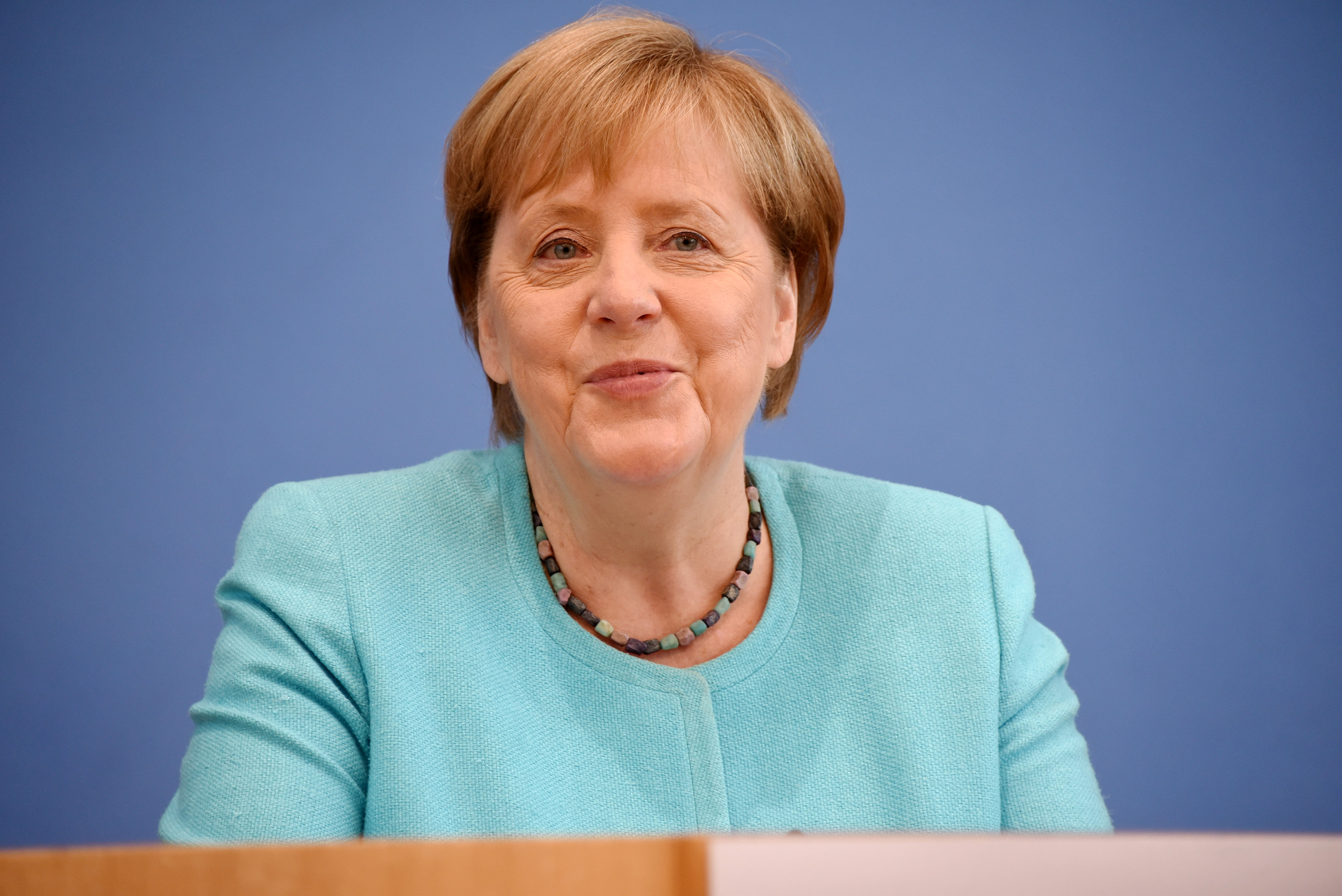 German Chancellor Angela Merkel's annual summer press conference in Berlin