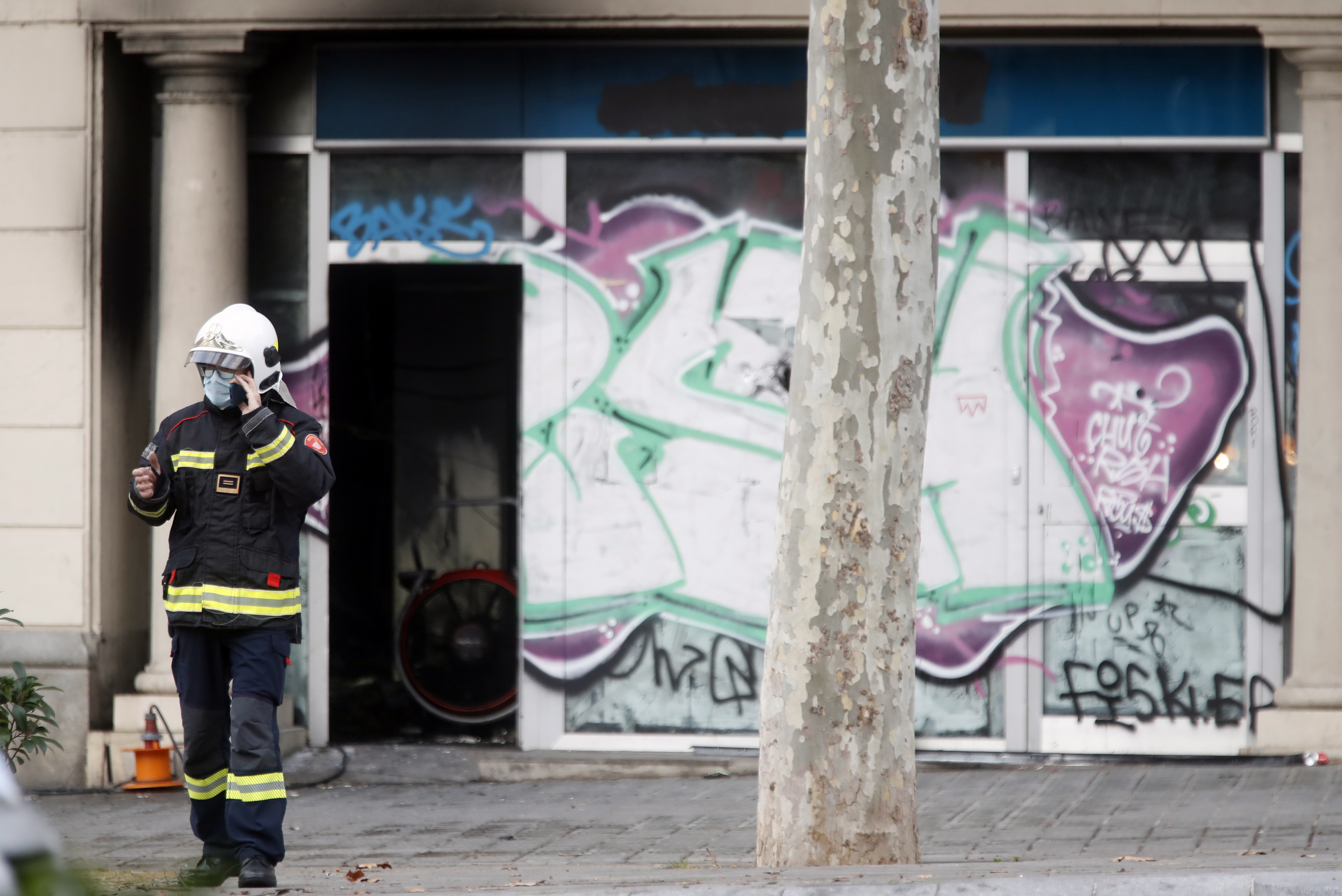 Four casualties in a fire in Barcelona