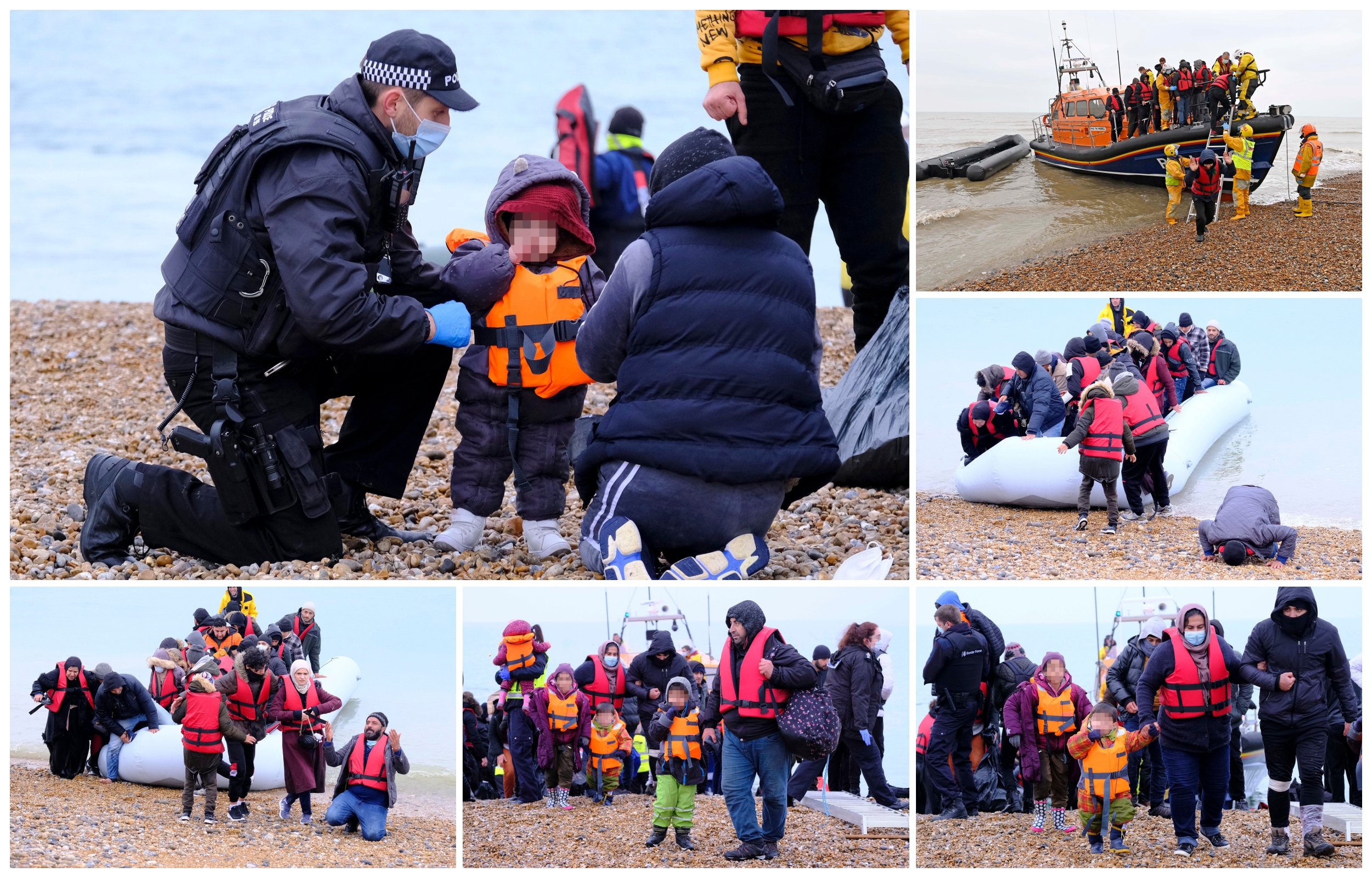 Migrants arriving in England