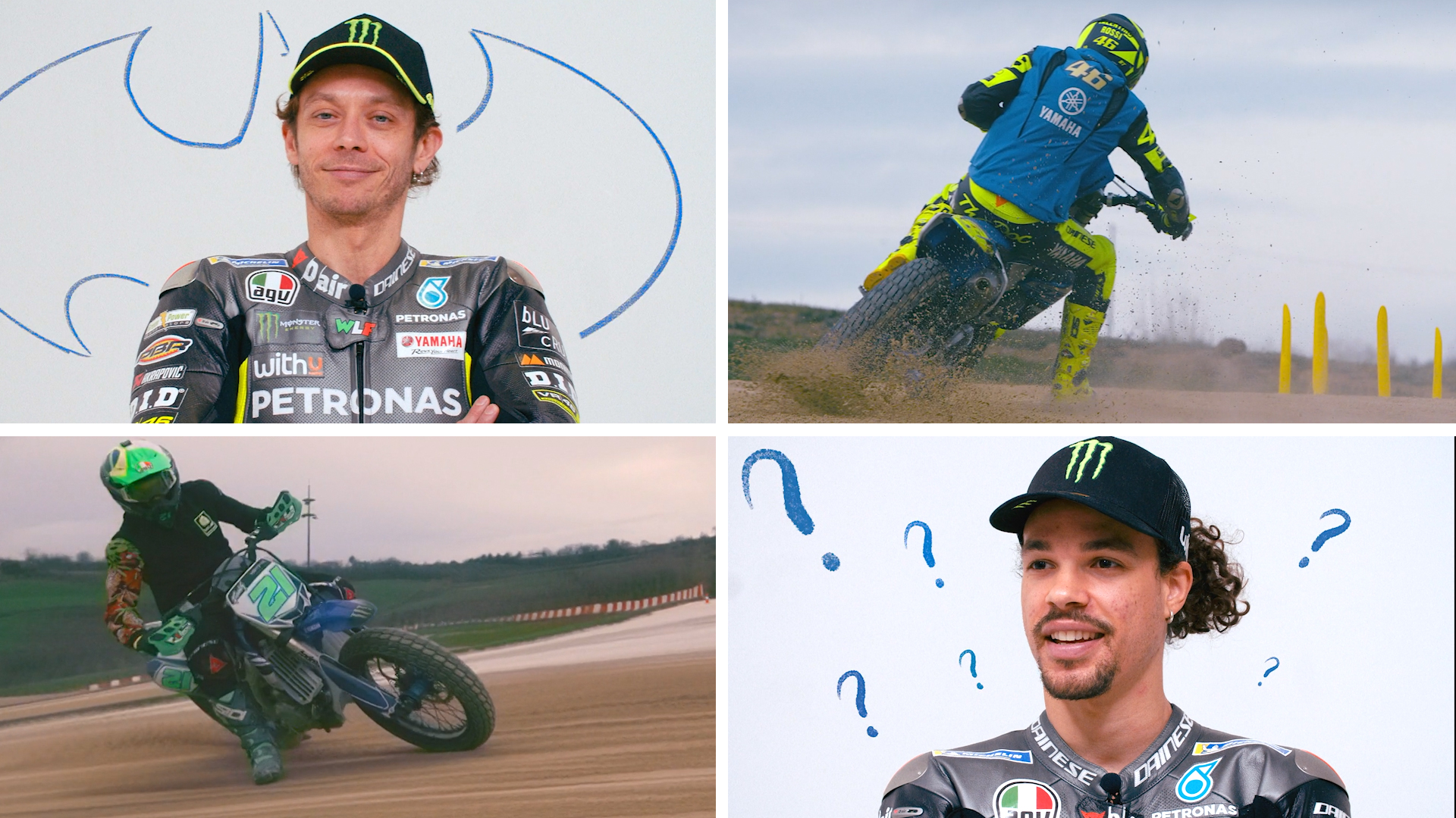 Valentino Rossi i Franco Morbidelli, Moto GP.