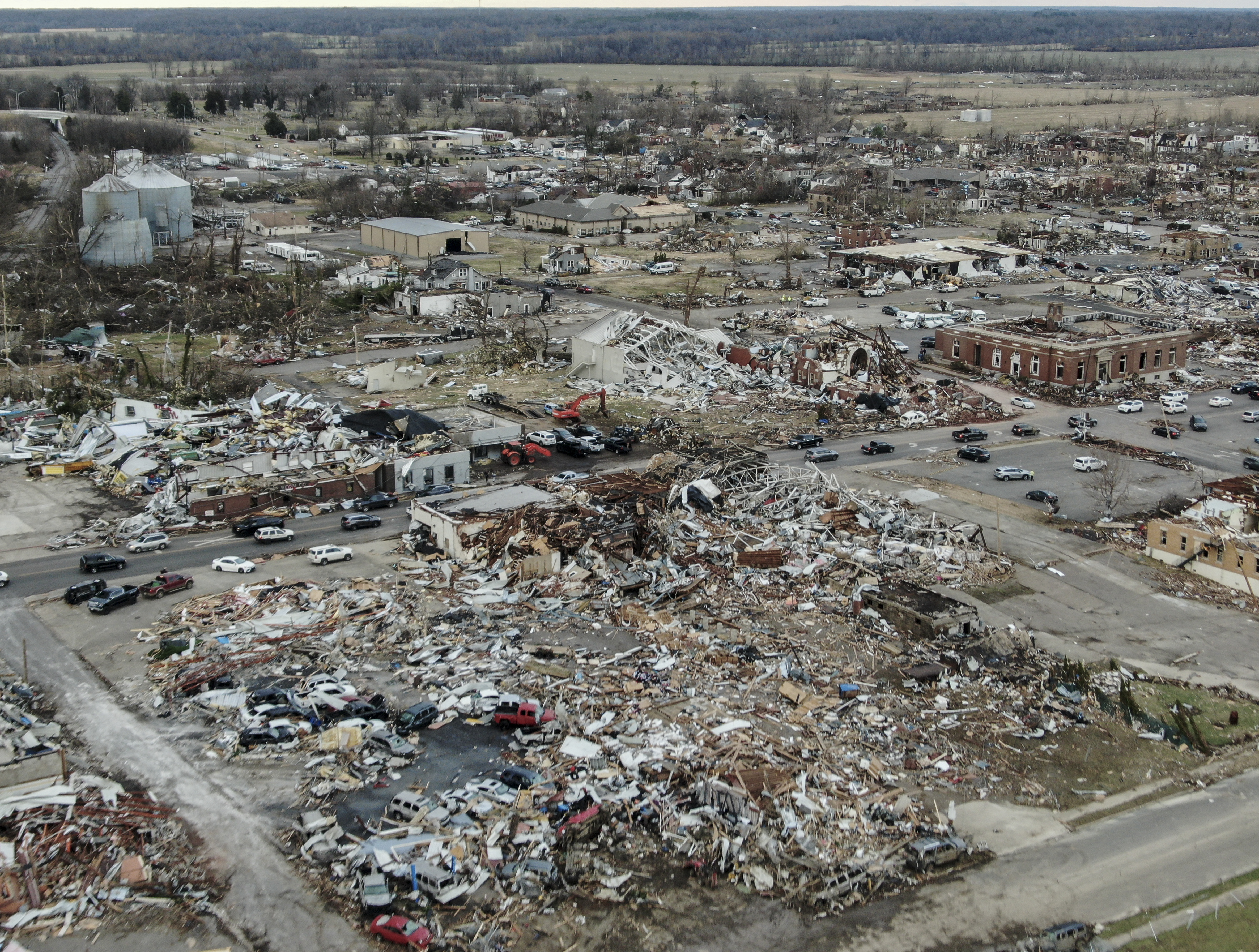 Tornado destruction in Kentucky