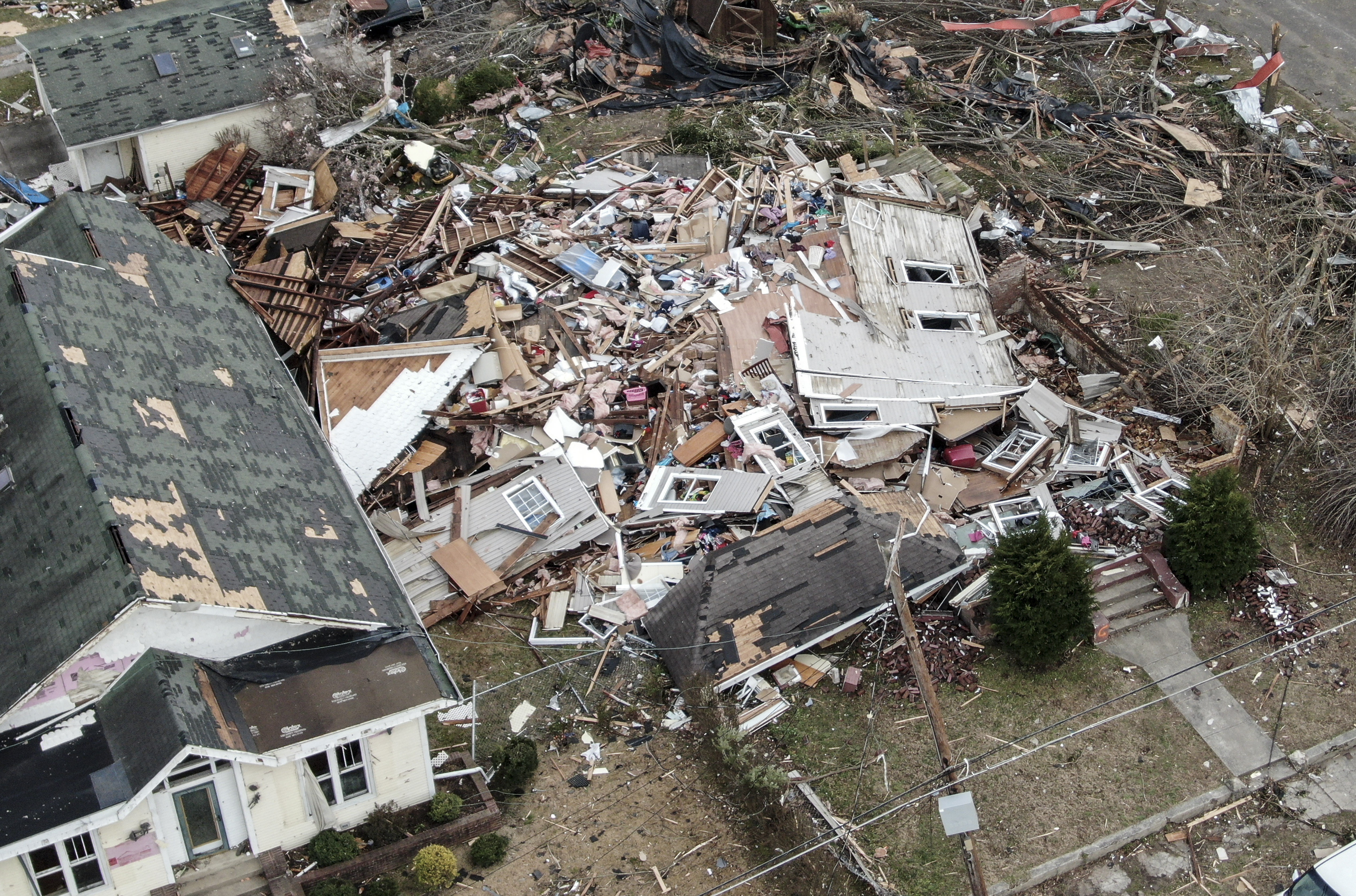 Tornado destruction in Kentucky