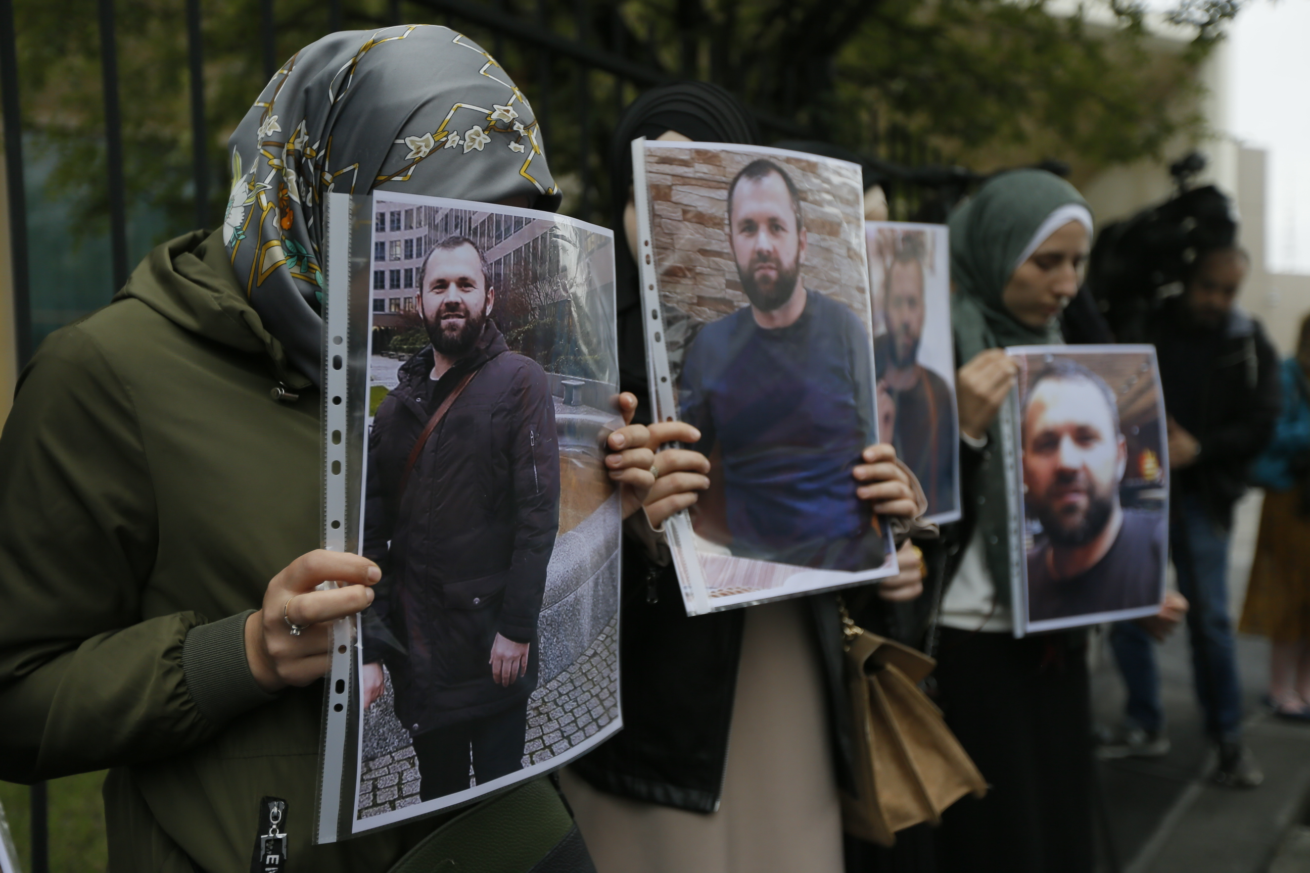 Protest rally in front of the German embassy in Georgia