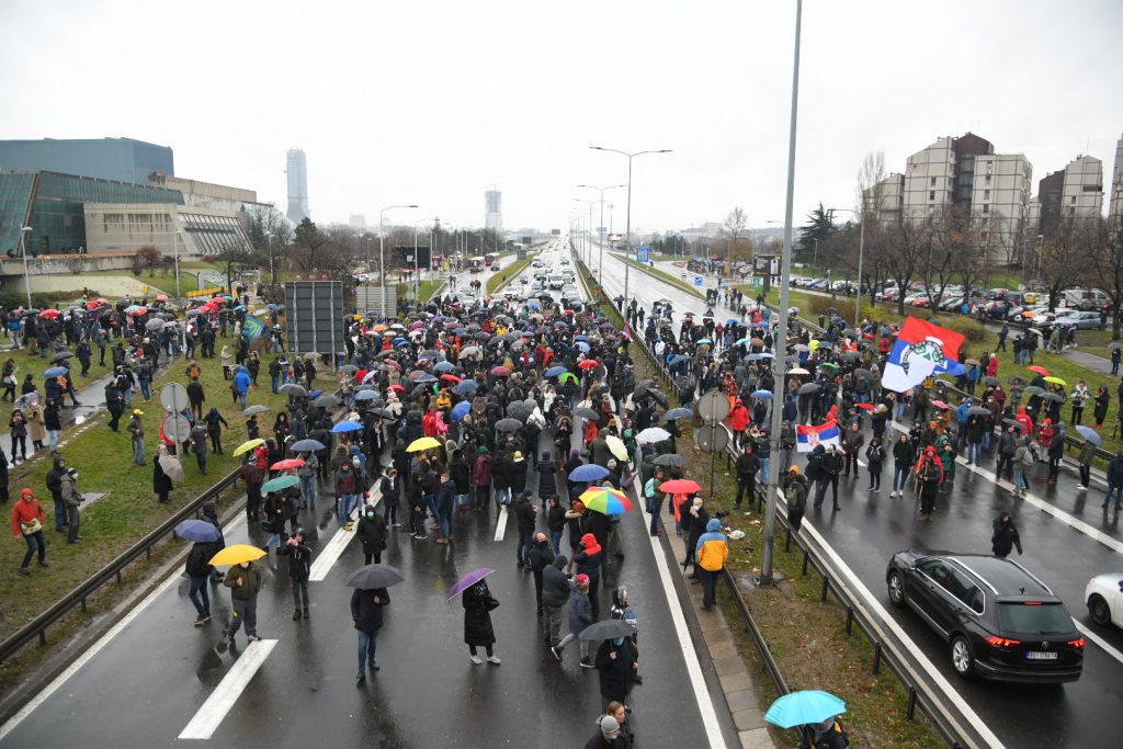 protest blokada auto put sava centar