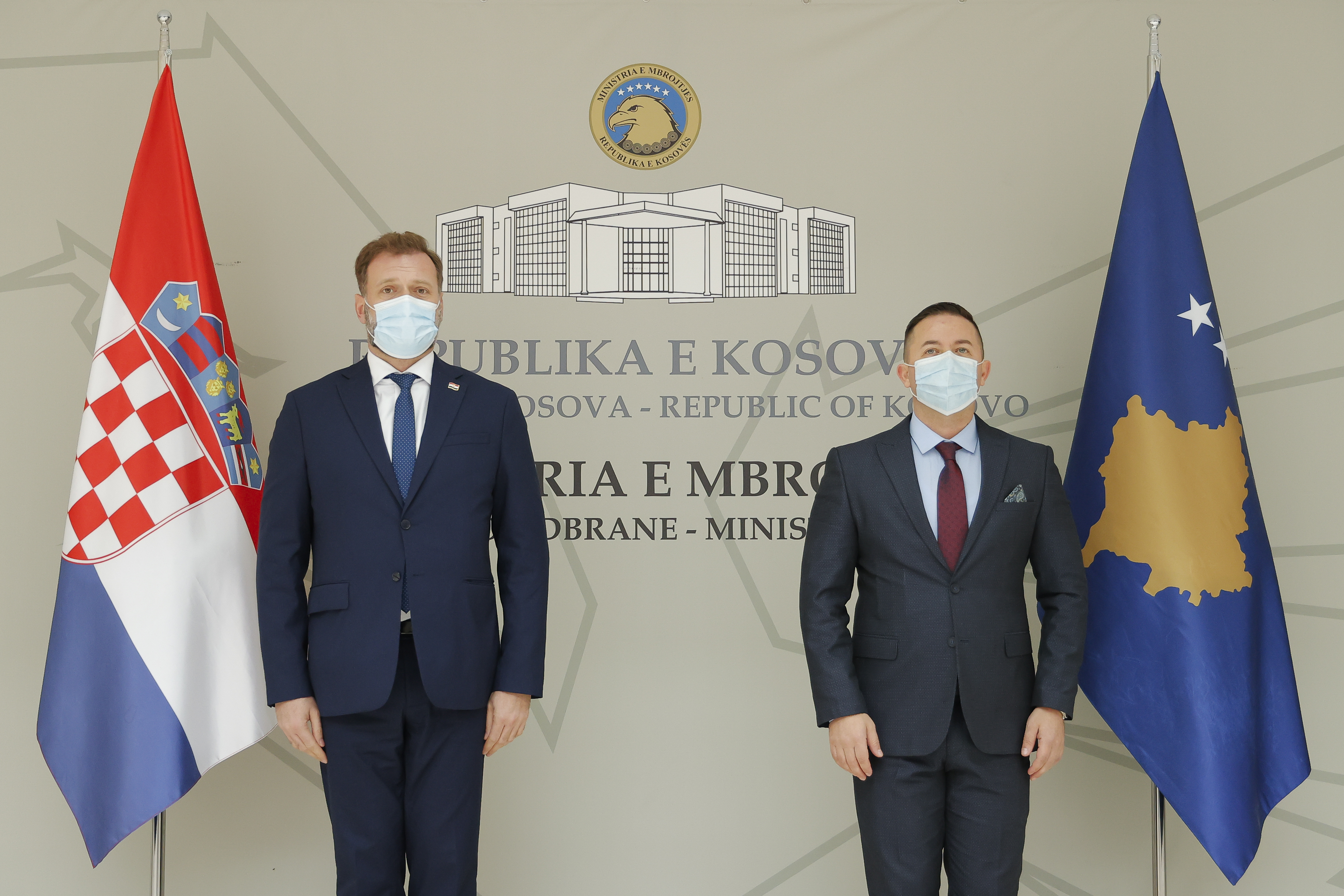 Minister of Defence of Croatia Mario Banozic visits Pristina