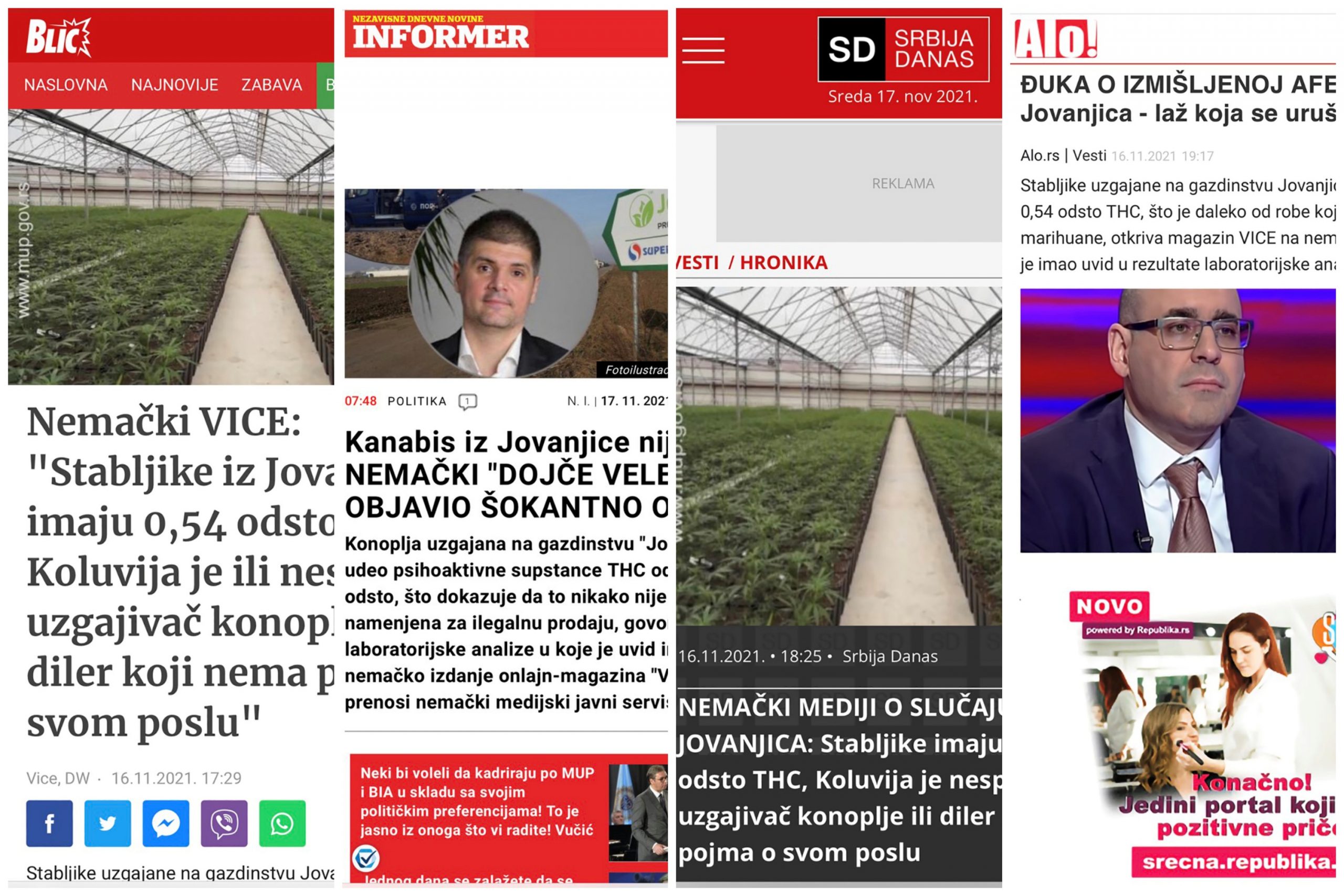 Naslovna, naslovne, Koluvija, Jovanjica, afera Foto: Printscreen